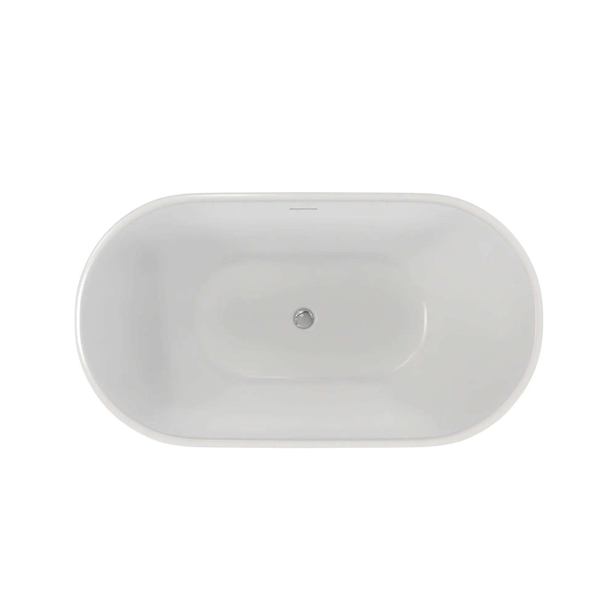 Janine 67 Inch Acrylic Double Ended Freestanding Tub - No Faucet Drillings | Alternative Image 04 | length:67 | drain finish:Chrome