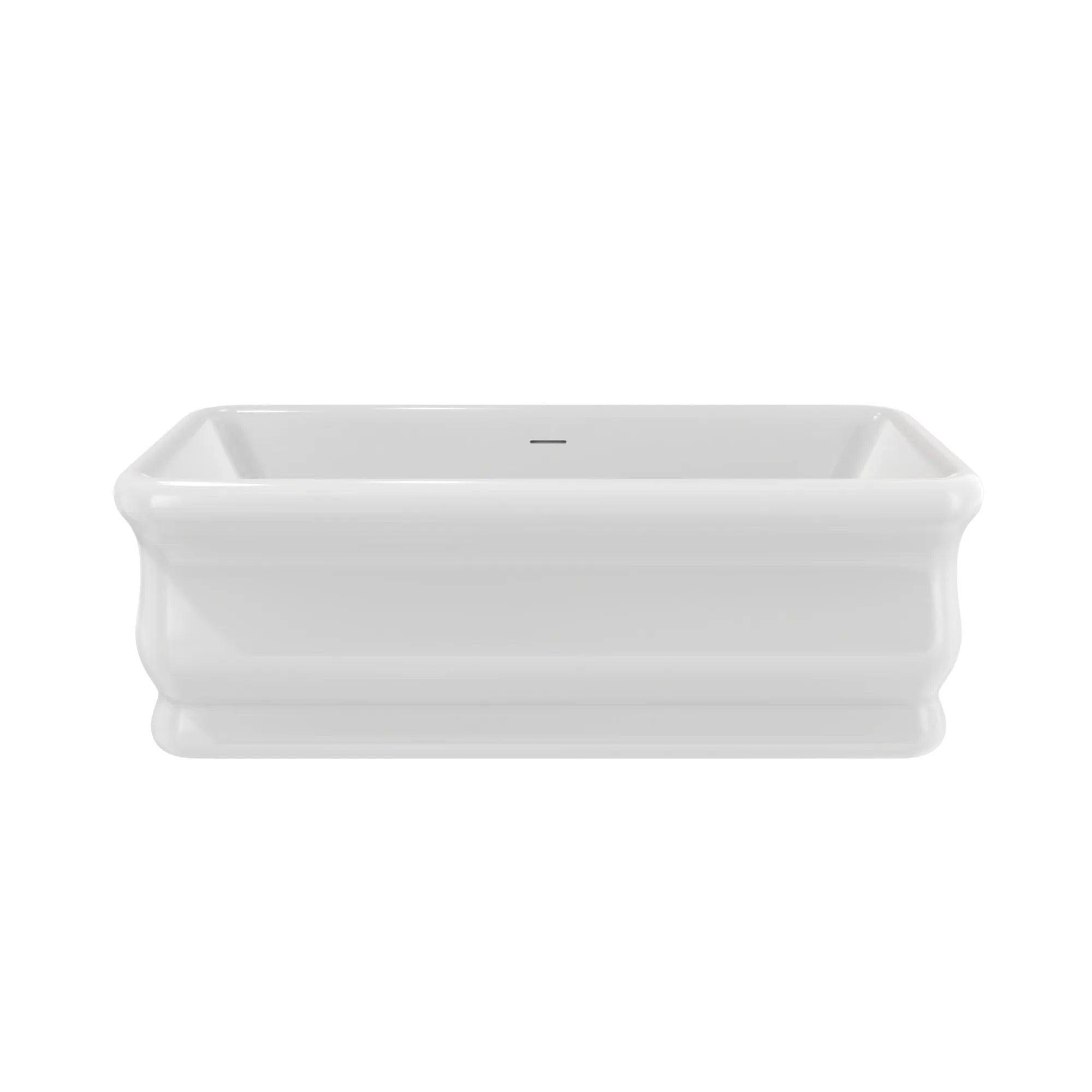 Kent 59 Inch Acrylic Double Ended Freestanding Tub - No Faucet Drillings | Alternative Image 02 | length:59 | drain finish:Polished Brass