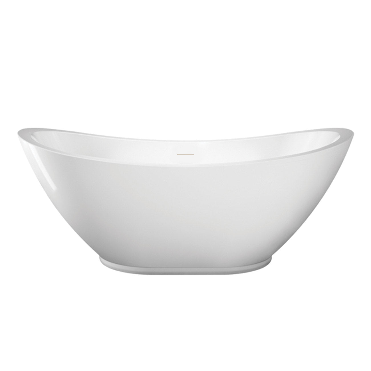Placid II 69 Inch Acrylic Double Slipper Freestanding Tub - No Faucet Drillings | Alternative Image 02 | drain finish:Polished Nickel