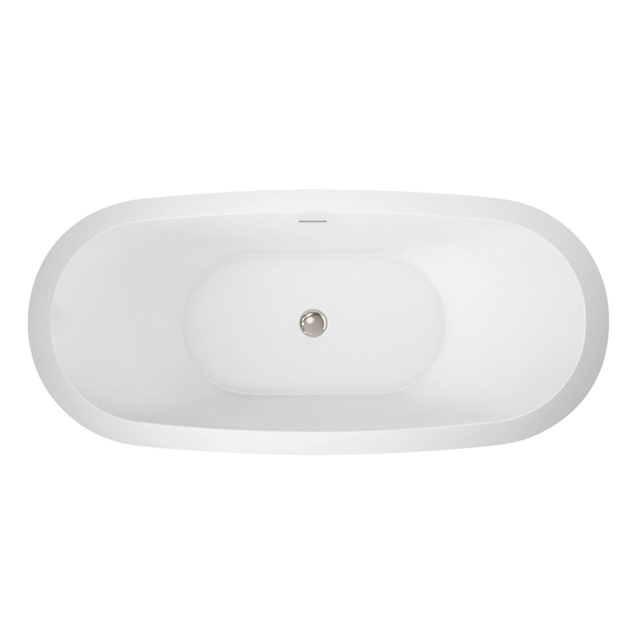 Placid II 69 Inch Acrylic Double Slipper Freestanding Tub - No Faucet Drillings | Alternative Image 04 | drain finish:Polished Nickel