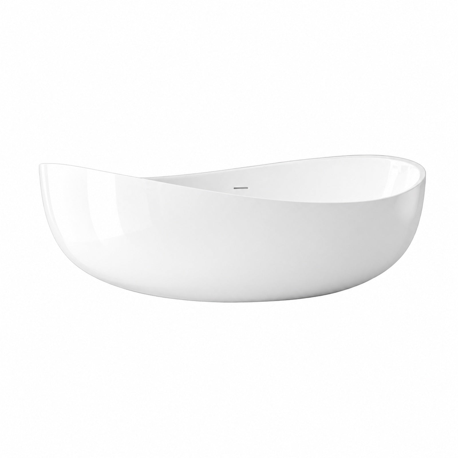 Zayden 71 Inch Acrylic Contemporary Freestanding Tub | Alternative Image 02 | drain finish:Polished Nickel