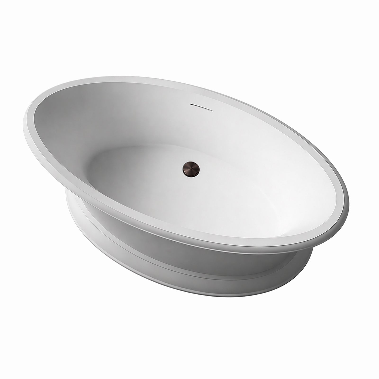 Julian 67 Inch Acrylic Double Ended Pedestal Tub | Alternative Image 04 | drain finish:Oil Rubbed Bronze