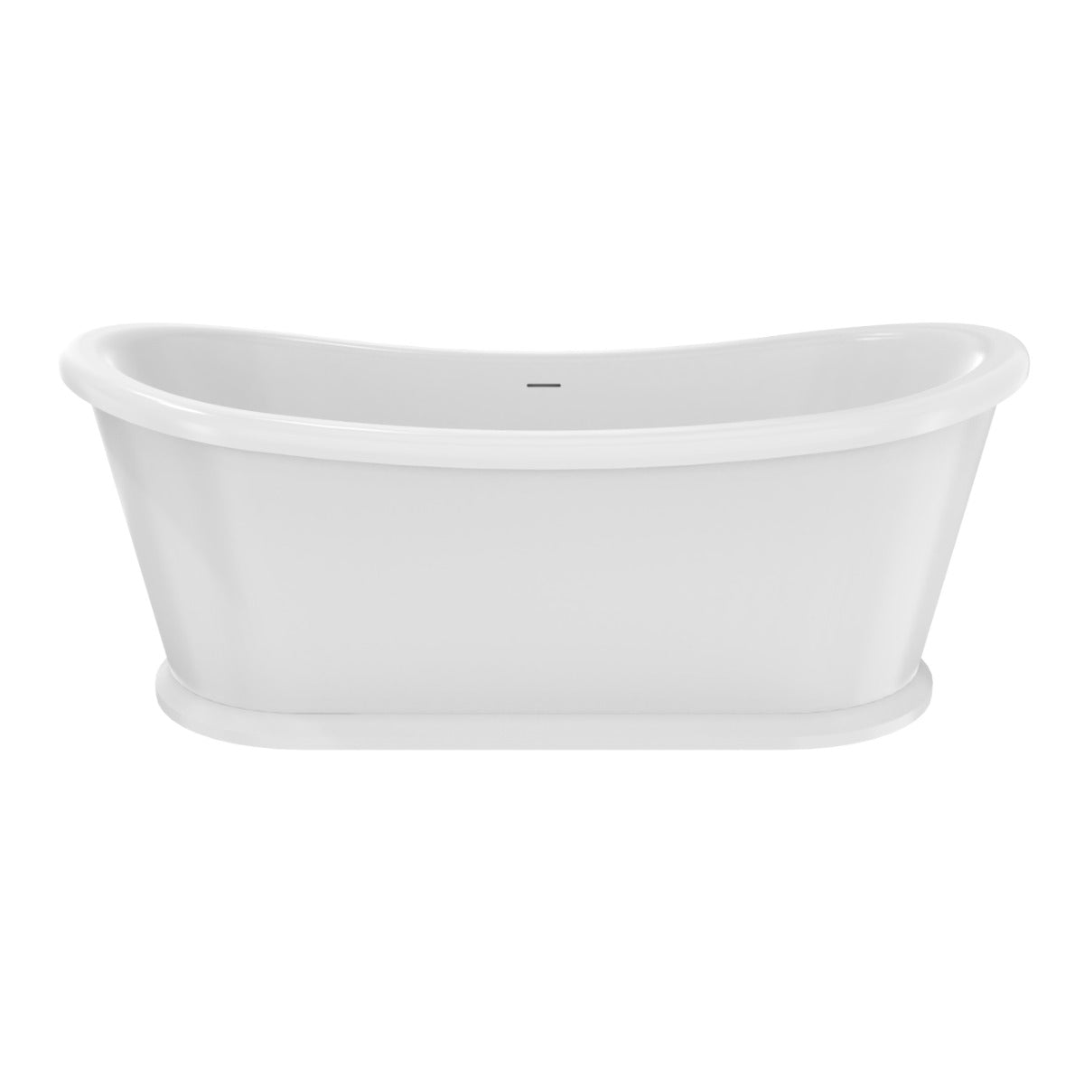 Deleanna II 69 Inch Acrylic Double Slipper Freestanding Tub | Alternative Image 02 | drain finish:Brushed Brass