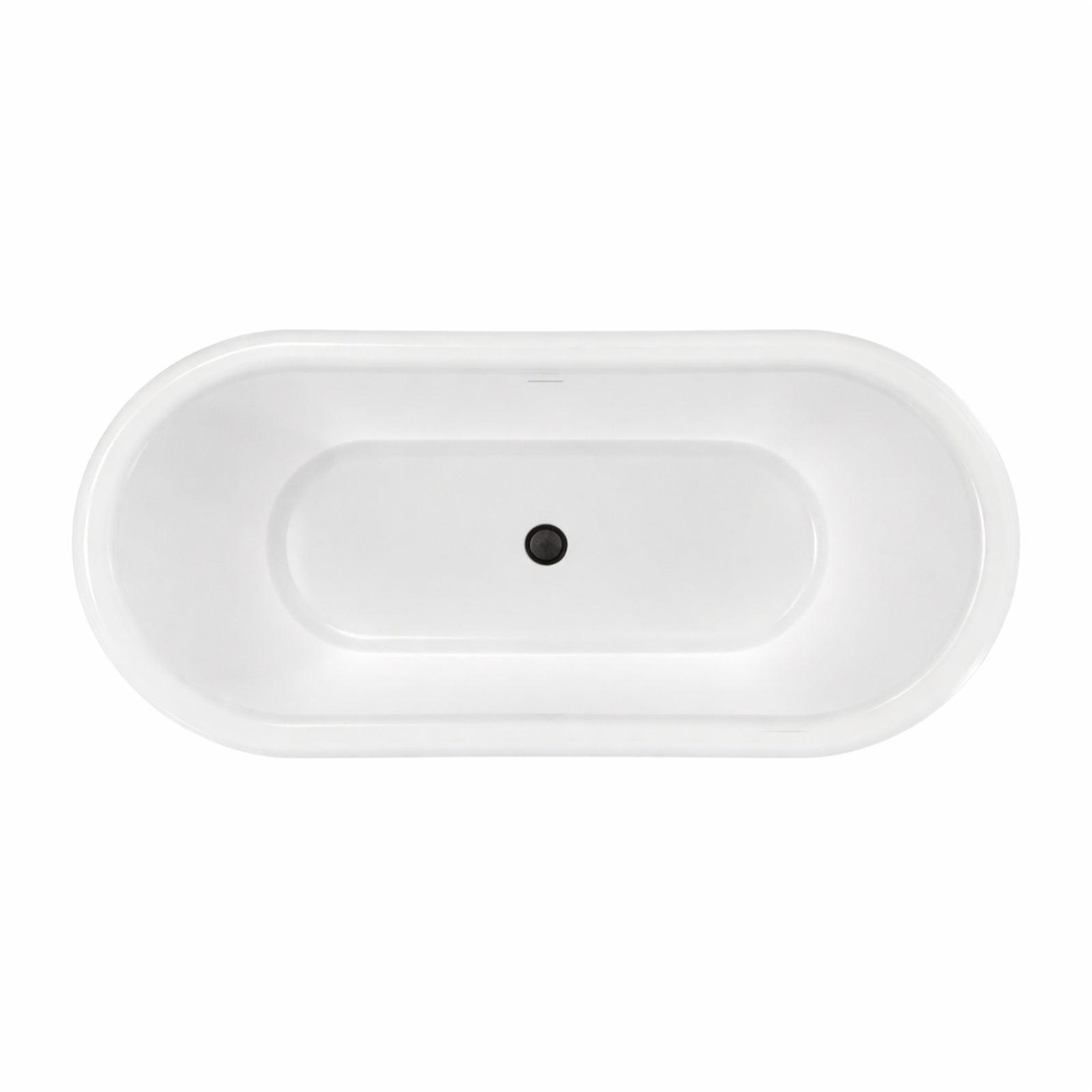 Deleanna II 69 Inch Acrylic Double Slipper Freestanding Tub | Alternative Image 04 | drain finish:Brushed Brass