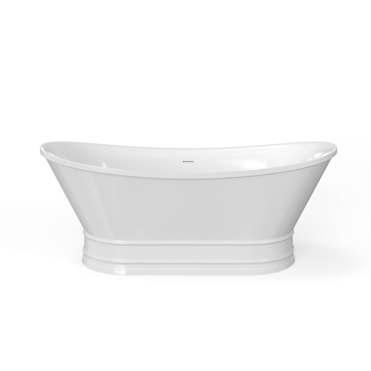 Lenix 69-In Acrylic Double Slipper Soaking Tub | Alternative Image 02 | drain finish:Oil Rubbed Bronze