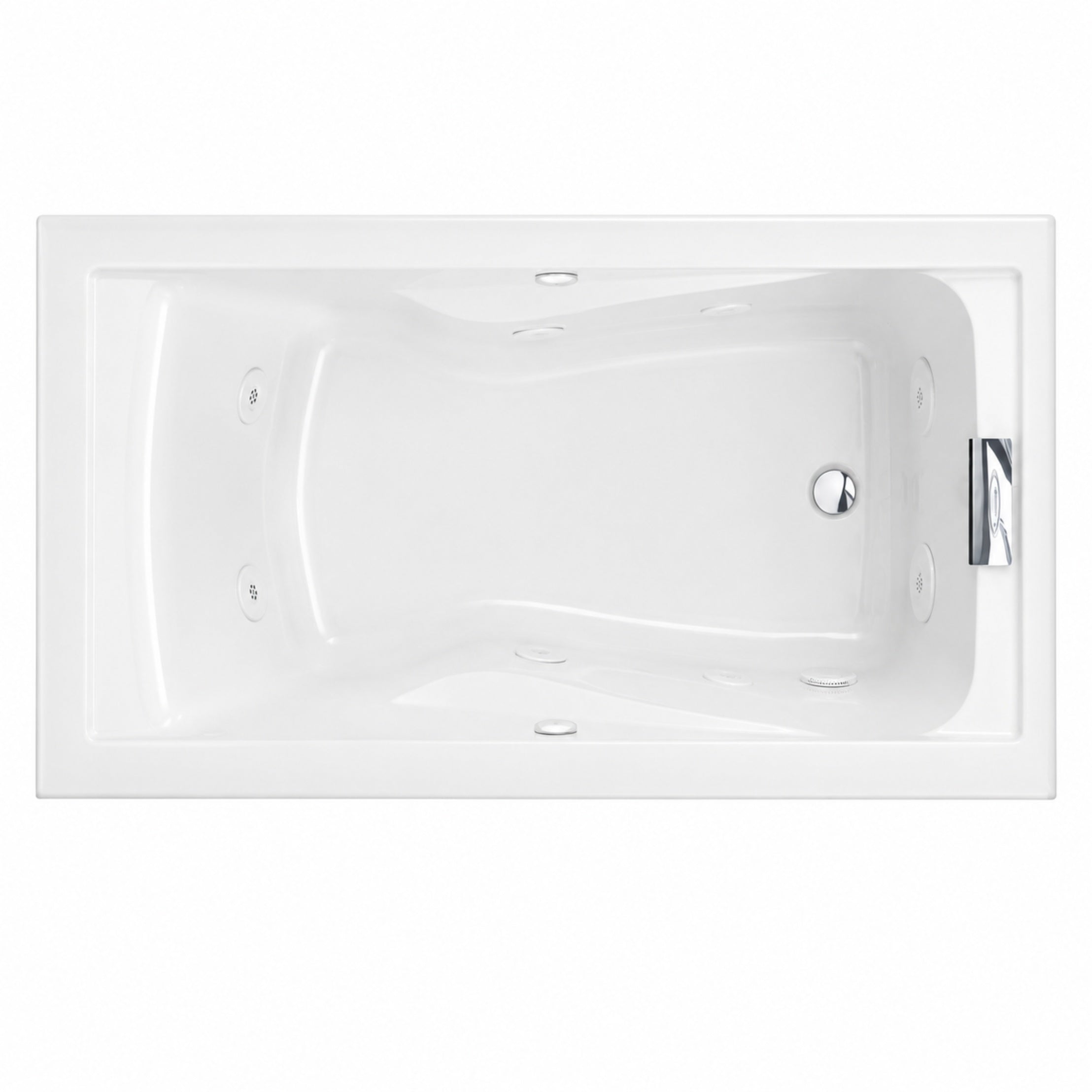 Evelyn 60 x 32-Inch Deep Soak Drop-In Bathtub With EverClean Hydromassage System | Alternative Image 03 | size:60 x 32