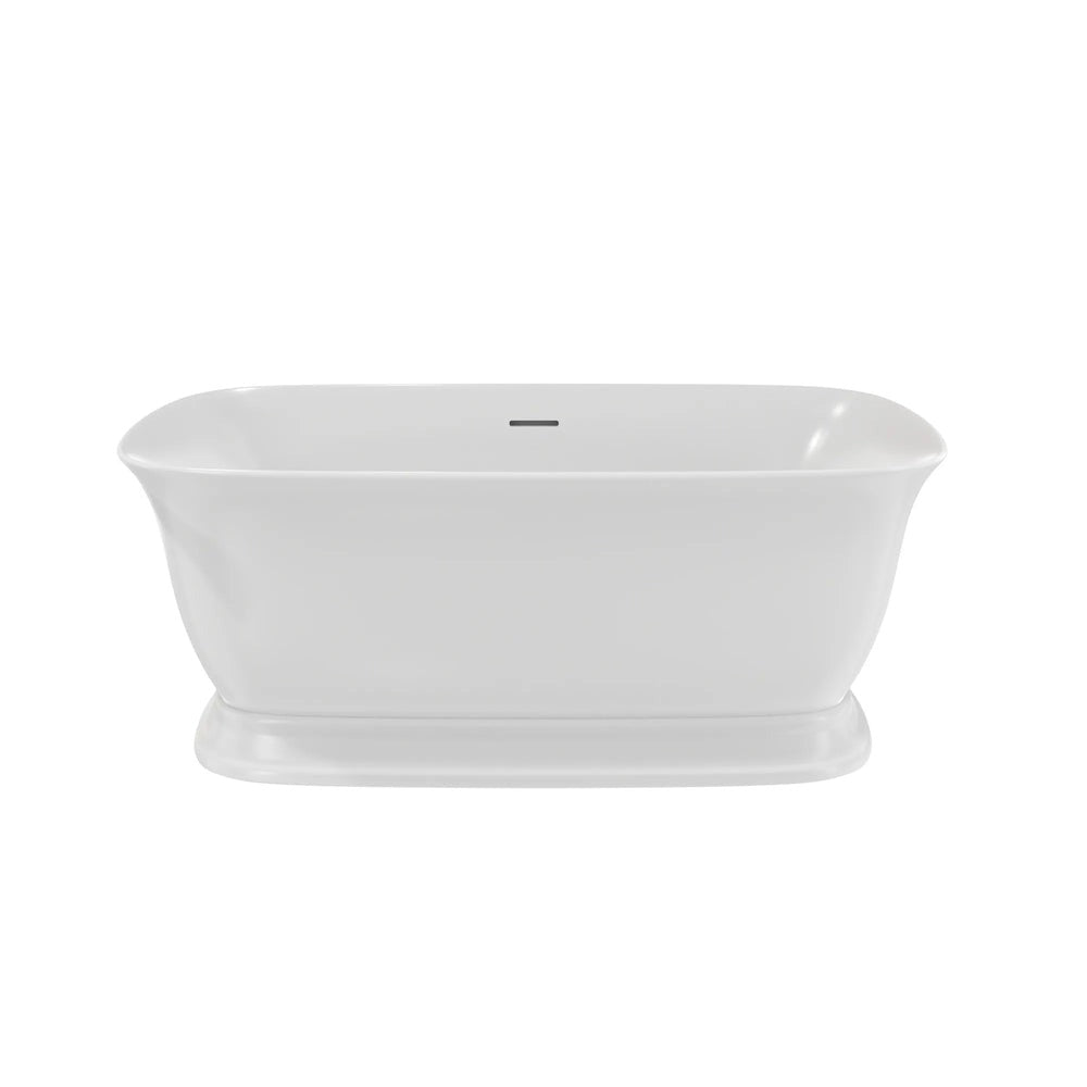 71 Inch Acrylic Double Ended Freestanding Tub | Alternative Image 02 | length:71 | drain finish:Brushed Brass