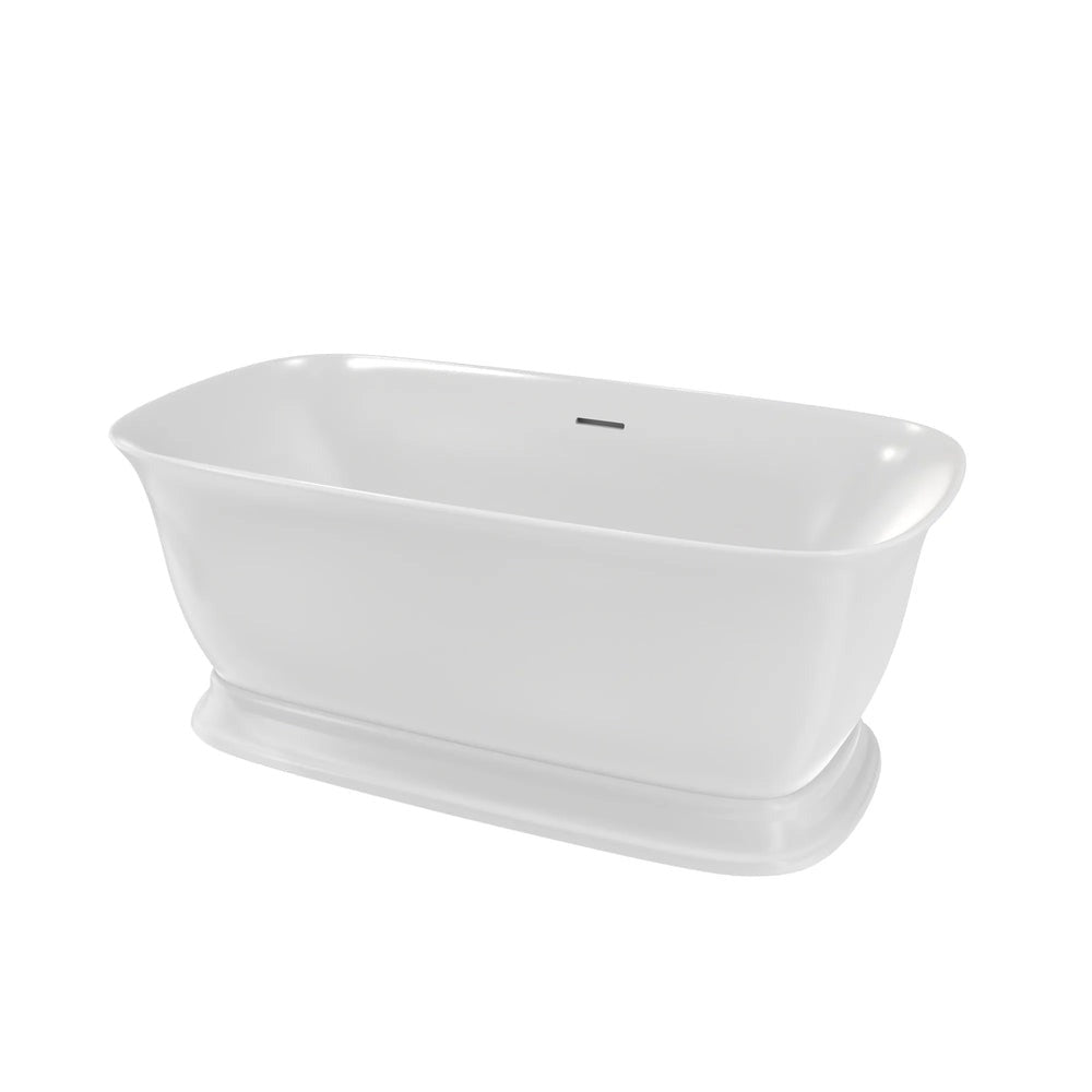 71 Inch Acrylic Double Ended Freestanding Tub | Alternative Image 03 | length:71 | drain finish:Brushed Brass