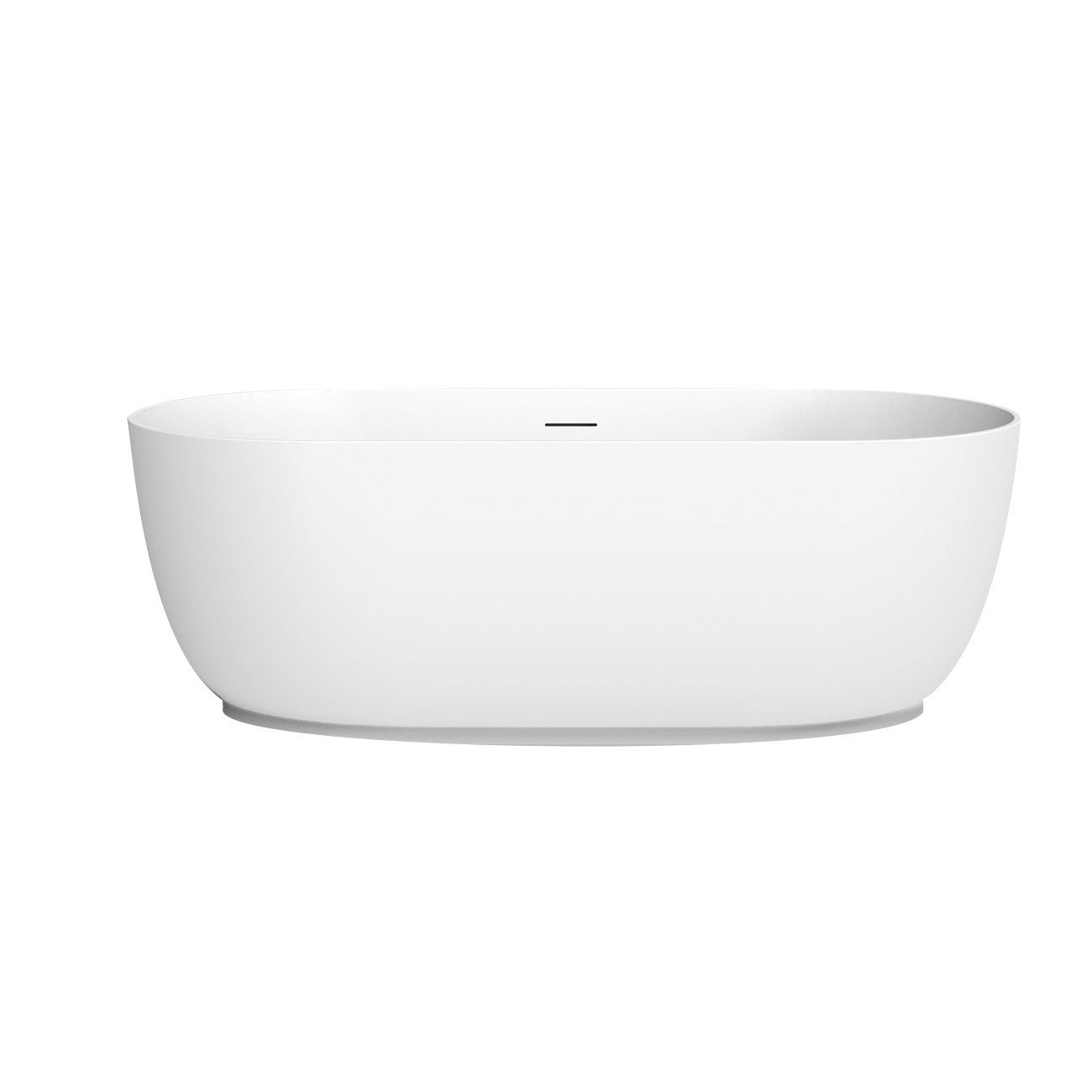 Persia 67 Inch Matte White Double Ended Freestanding Tub | Alternative Image 01 | drain finish:Brushed Nickel