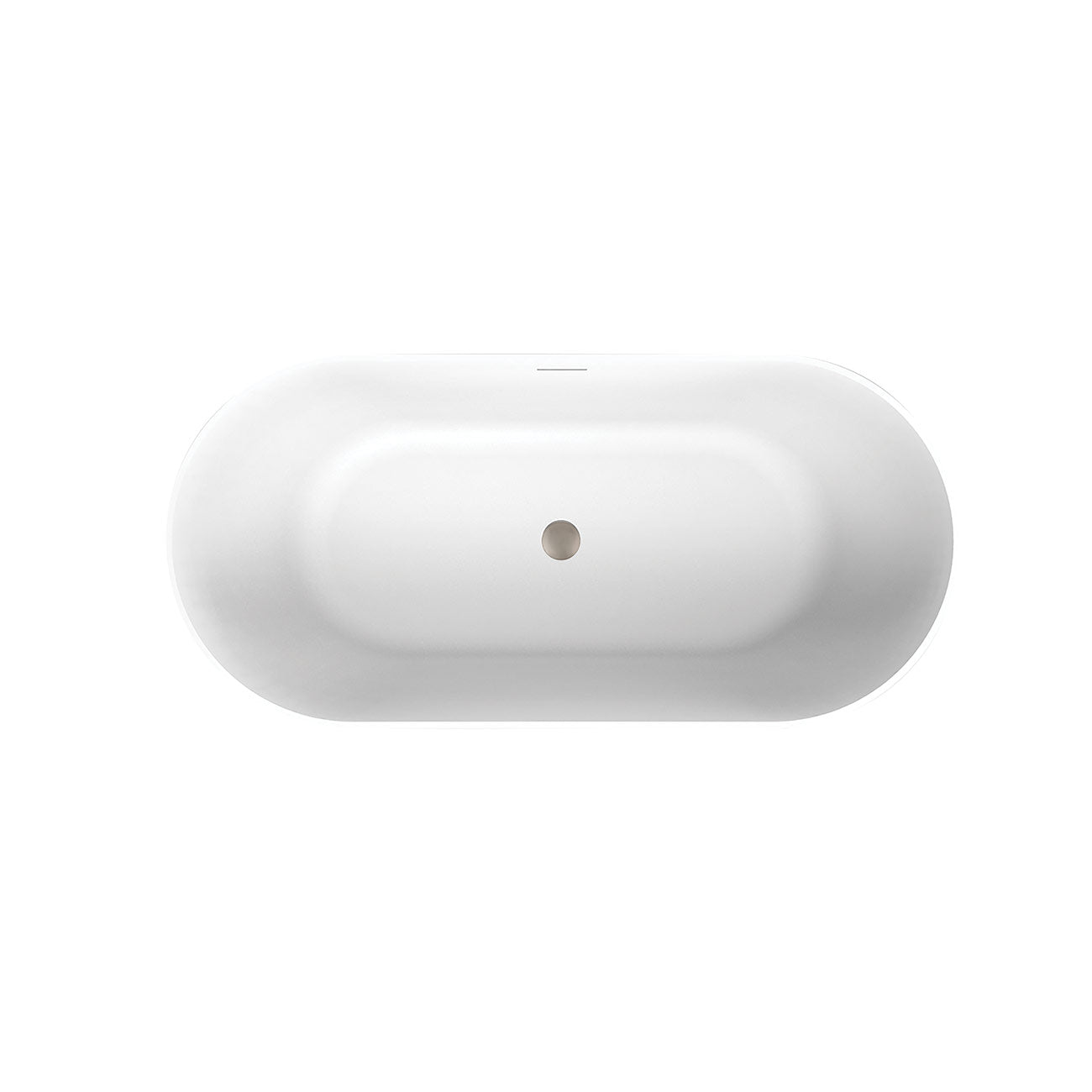 Persia 67 Inch Matte White Double Ended Freestanding Tub | Alternative Image 03 | drain finish:Brushed Nickel