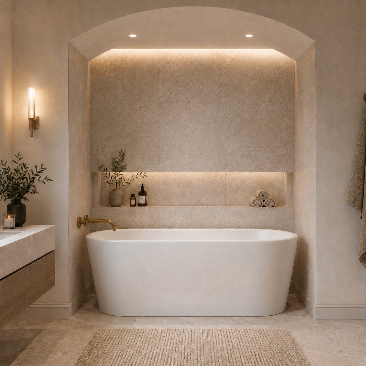 Jasper II 67-Inch Acrylic Contemporary Freestanding Tub | Alternative Image 02 | length:67 | drain finish:Matte Black