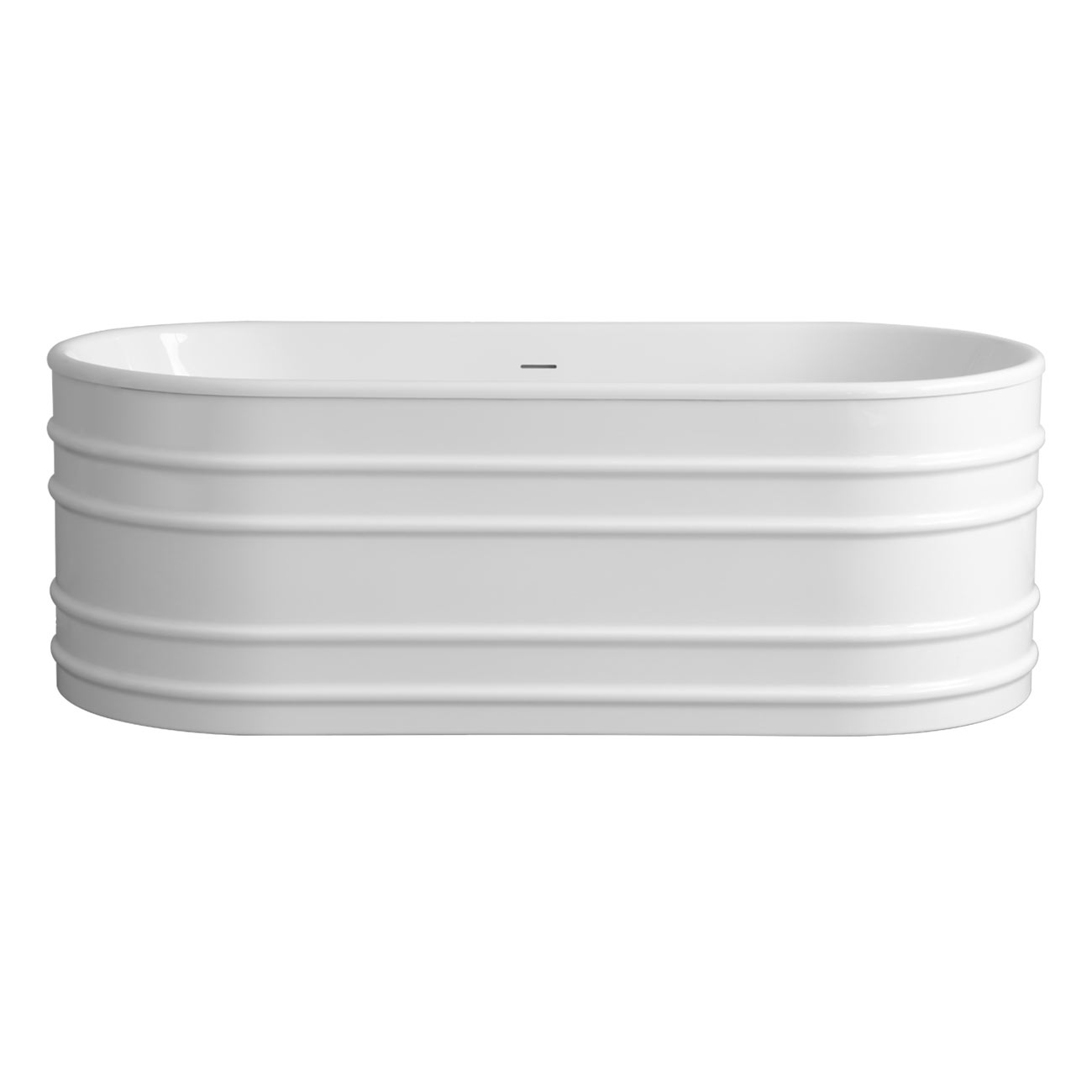 Sora 66 Inch Acrylic Double Ended Freestanding Tub - No Faucet Drillings | Alternative Image 01 | drain finish:Oil Rubbed Bronze