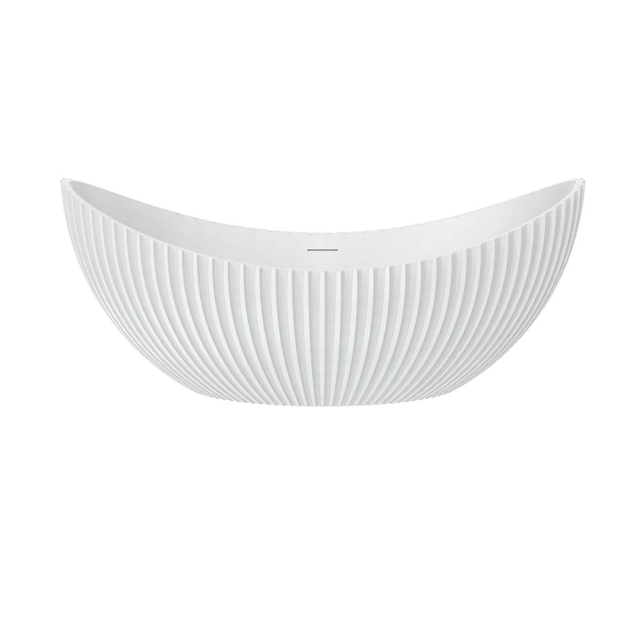 Melani Vertical 71 Inch Acrylic Fluted Double Ended Freestanding Tub | Alternative Image 04 | drain finish:Oil Rubbed Bronze