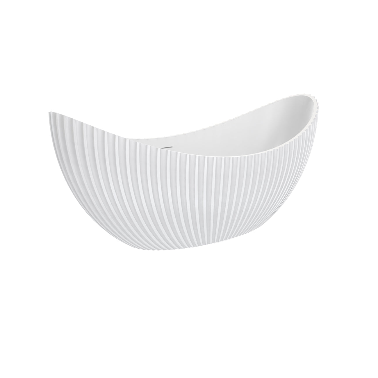 Melani Vertical 71 Inch Acrylic Fluted Double Ended Freestanding Tub | Alternative Image 05 | drain finish:Oil Rubbed Bronze