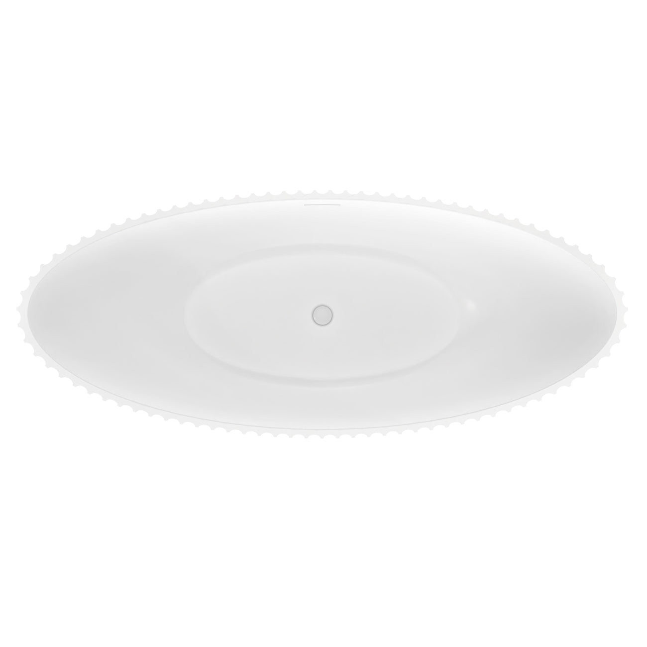 Melani Vertical 71 Inch Acrylic Fluted Double Ended Freestanding Tub | Alternative Image 07 | drain finish:Oil Rubbed Bronze