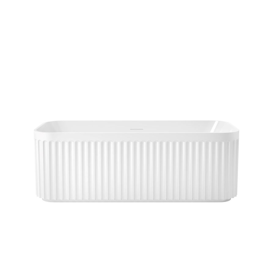 Esme 67 Inch Acrylic Fluted Double Ended Freestanding Tub | Alternative Image 02 | length:67 | drain finish:Oil Rubbed Bronze