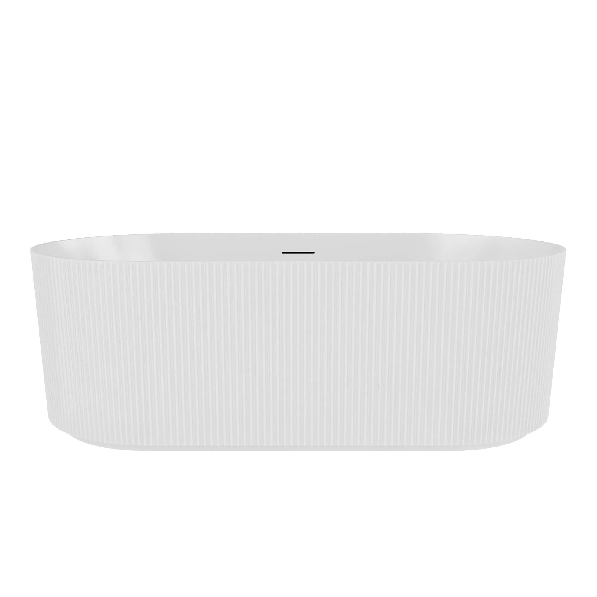 Oliver 71 Inch Acrylic Fluted Freestanding Tub - Polished Nickel | Alternative Image 02 | length:71 | drain finish:Polished Nickel