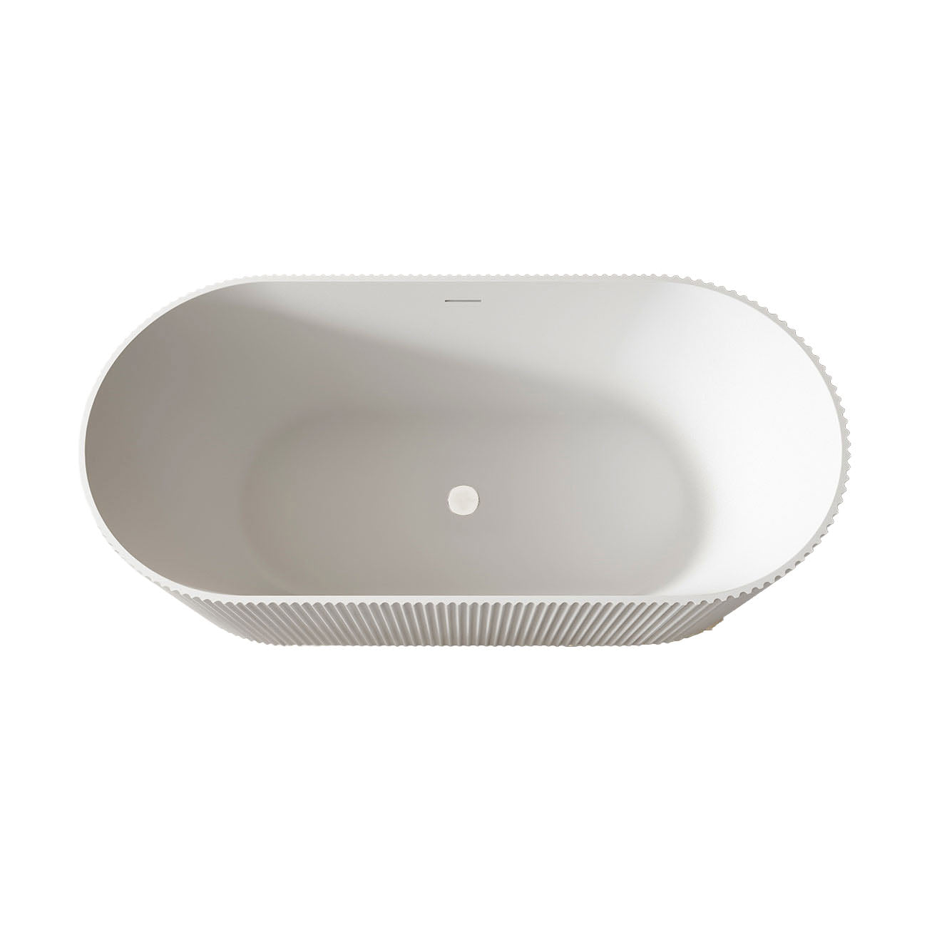 Oliver 71 Inch Acrylic Fluted Freestanding Tub - Polished Nickel | Alternative Image 04 | length:71 | drain finish:Polished Nickel