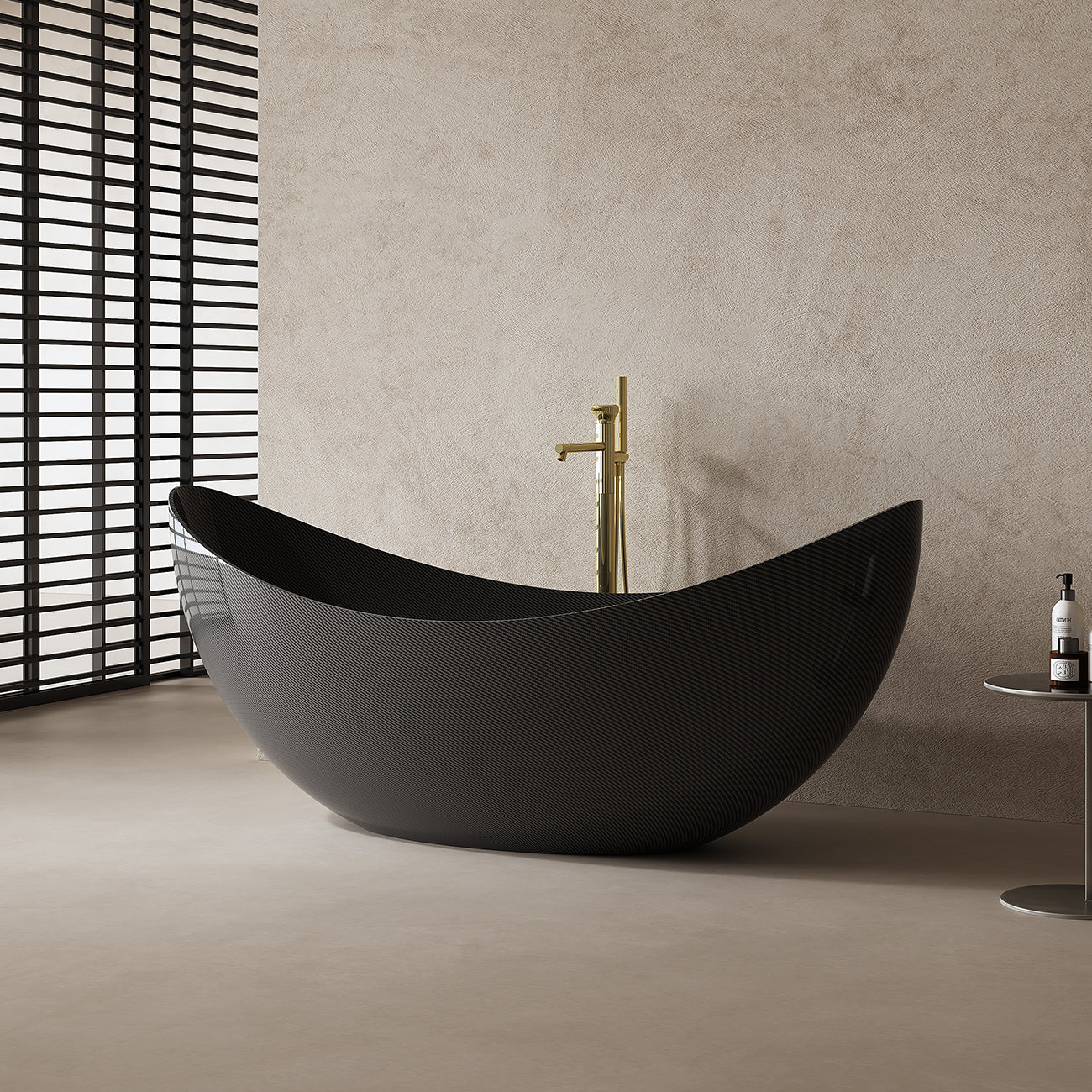Fallon 71 Inch Double Ended Carbon Fiber Freestanding Tub | Alternative Image 02