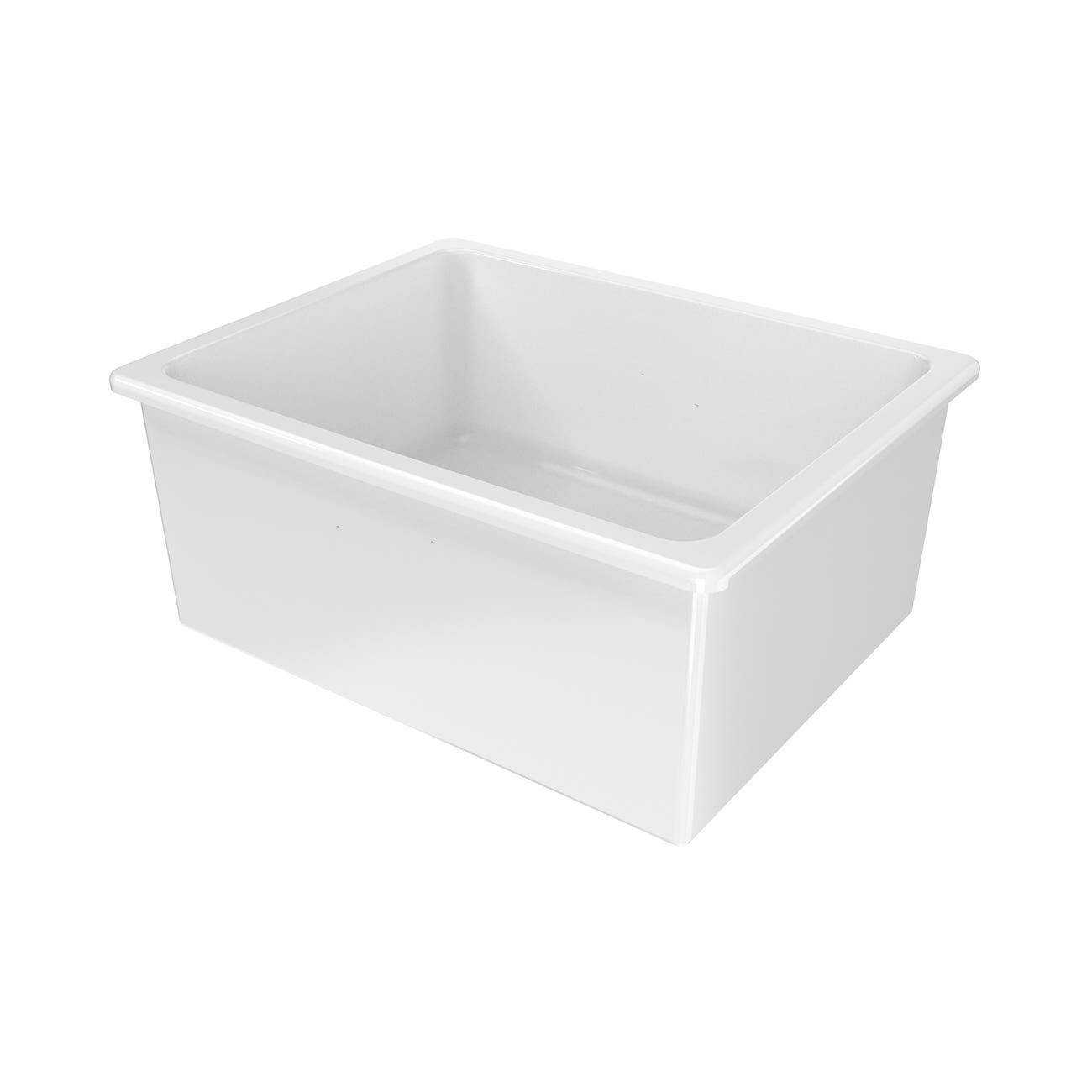 24 Inch Drop-In Fireclay Utility Sink - White | Alternative Image 02