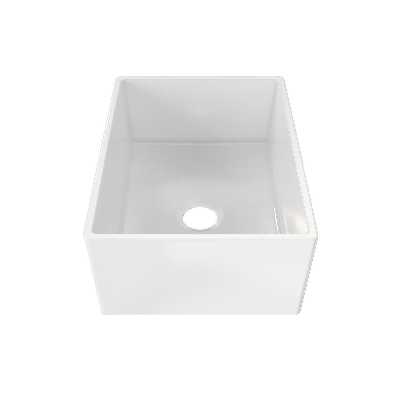 24 Inch Drop-In Fireclay Utility Sink - White | Alternative Image 04