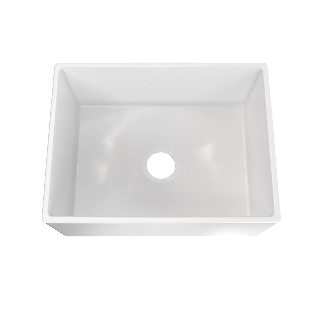 24 Inch Drop-In Fireclay Utility Sink - White | Alternative Image 03