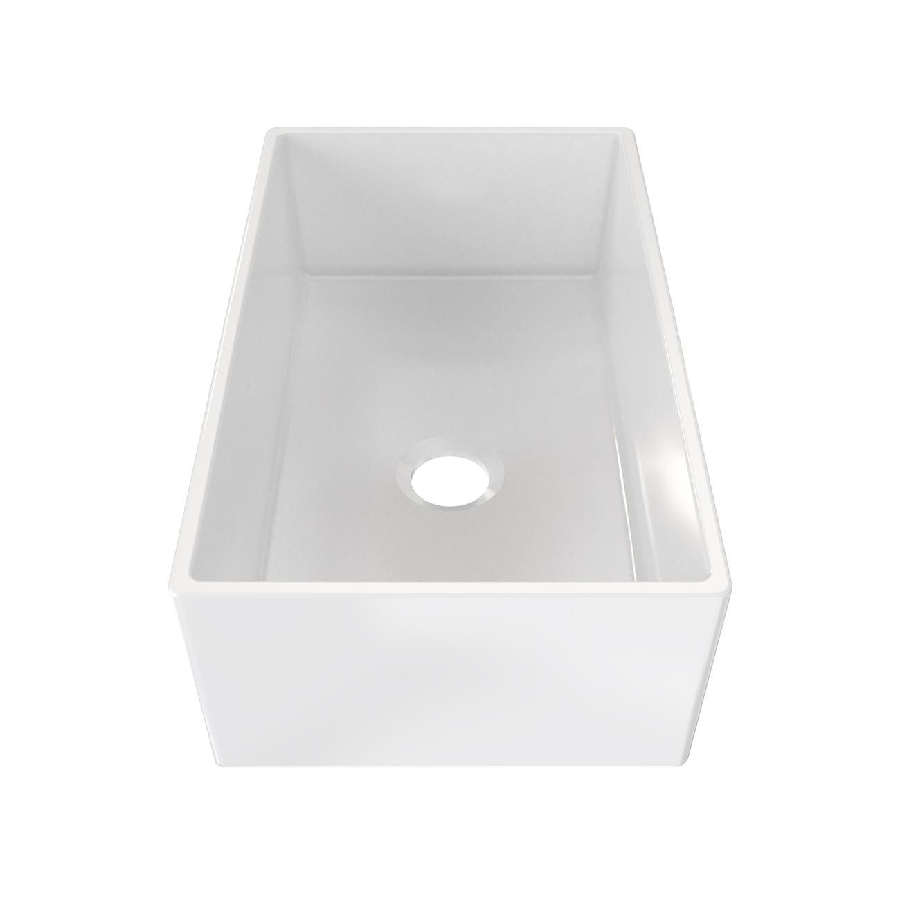 30 Inch Drop-In Fireclay Utility Sink - White | Alternative Image 04
