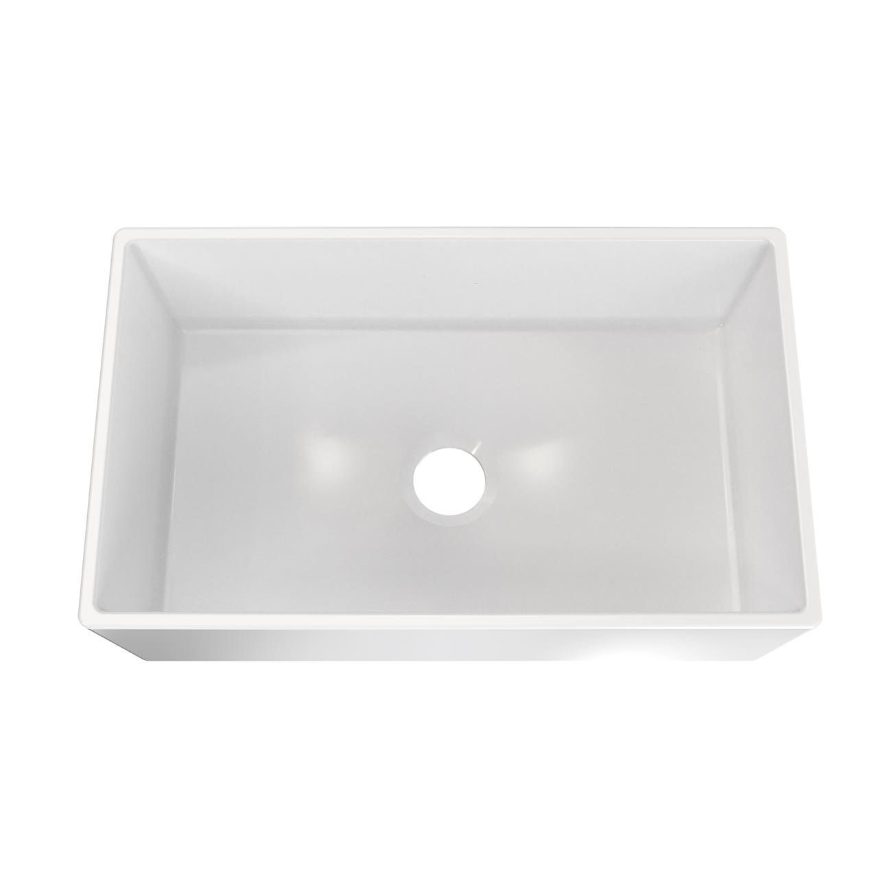 30 Inch Drop-In Fireclay Utility Sink - White | Alternative Image 03