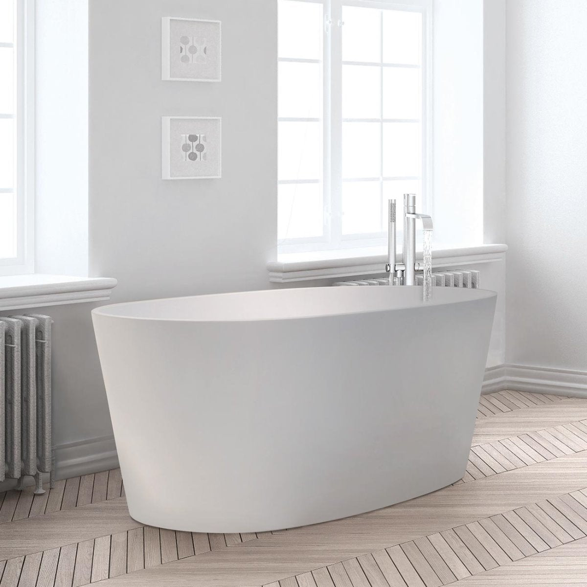 Marseille 59 Inch  Resin Double Ended Tub | Alternative Image 01 | finish:Perla