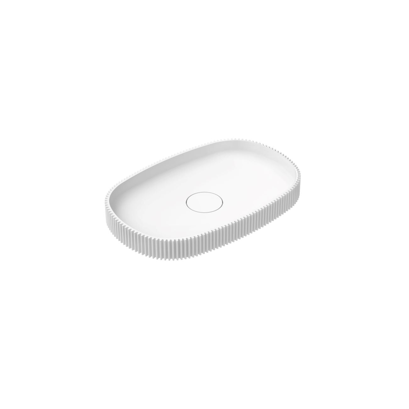 Vertical Solid Surace Fluted Vessel Sink | Alternative Image 02