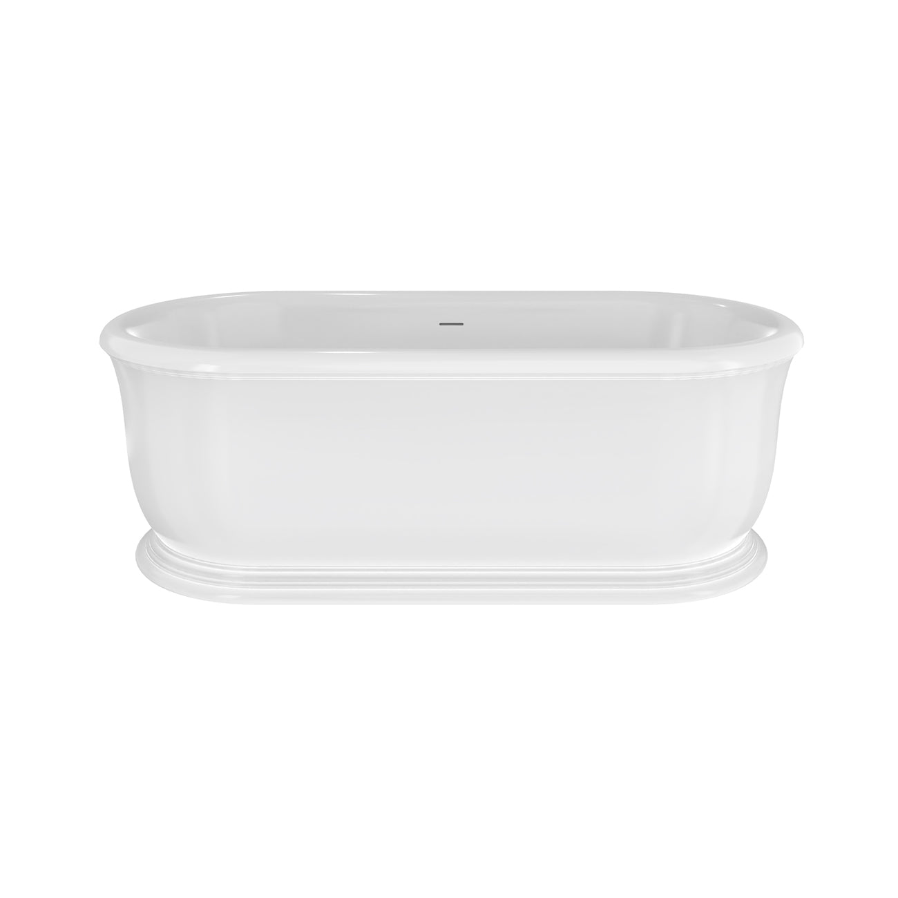 Slyph 71 Inch Resin Double Ended Freestanding Tub - No Faucet Drillings - Gloss White | Alternative Image 03 | finish:Gloss White