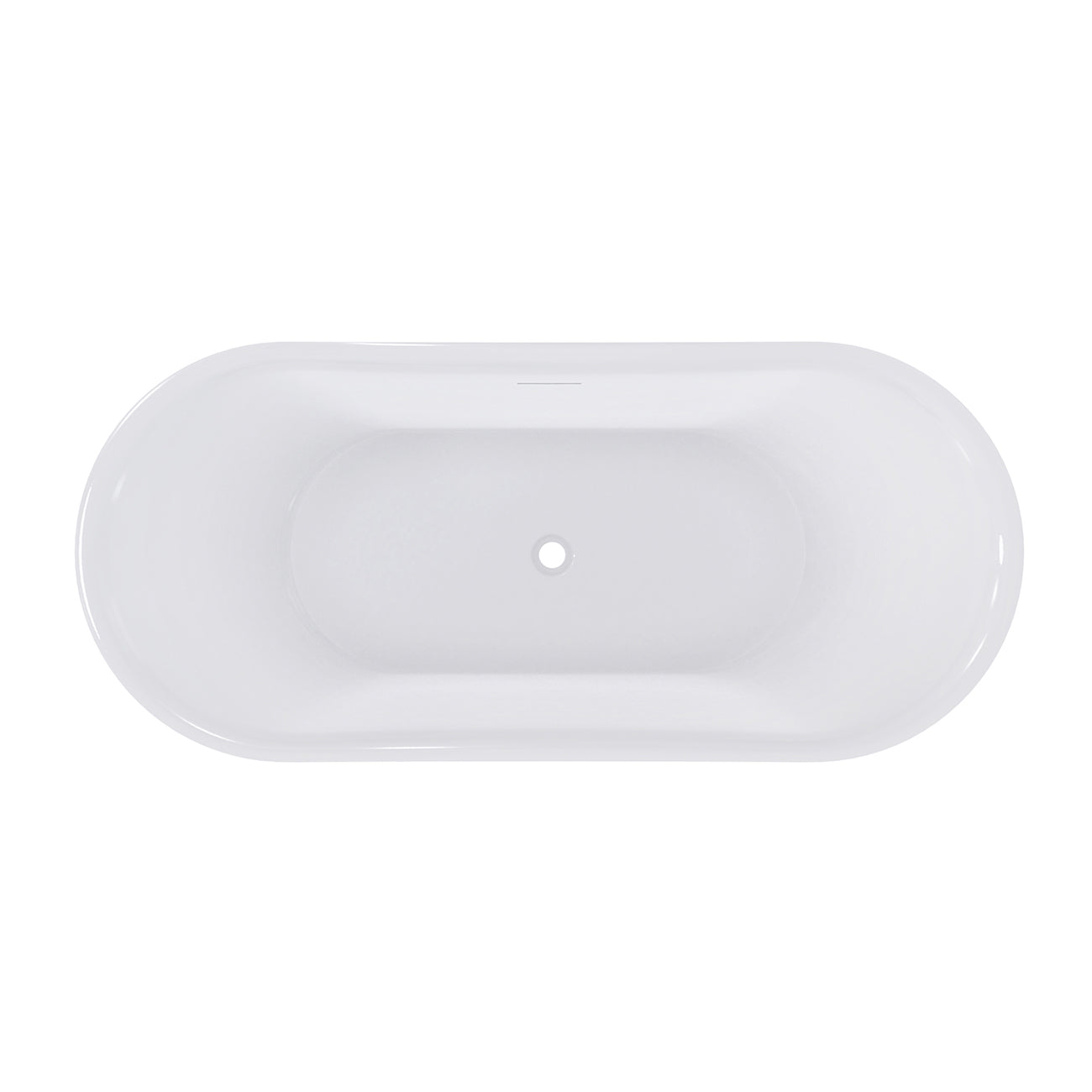 Haven 59 Inch Acrylic Double Ended Tub with Brushed Brass Stand | Alternative Image 03 | length:59 | finish:Brushed Brass