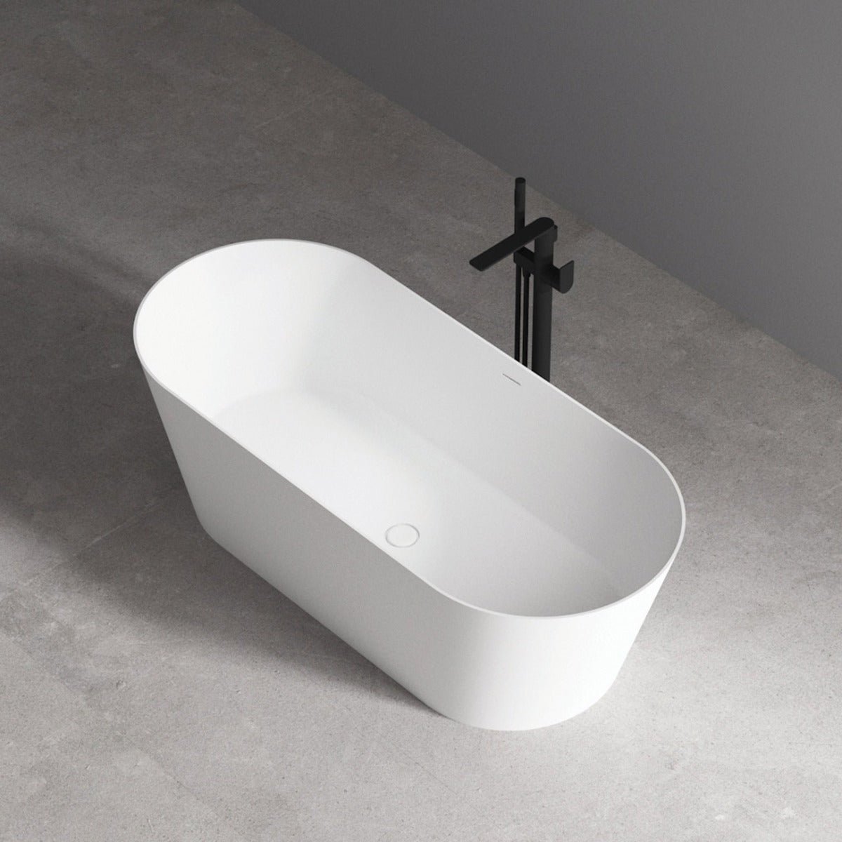 Salerno 66 Inch Solid Surface Bathtub | Alternative Image 02