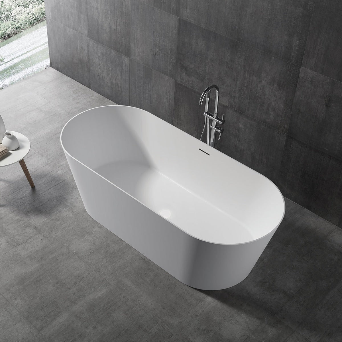 Salerno 66 Inch Solid Surface Bathtub | Alternative Image 04