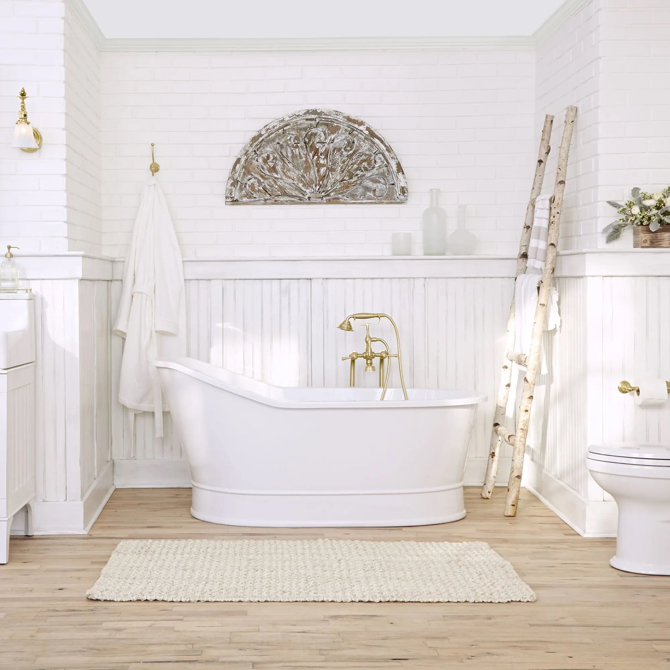 Oak Hill 66 Inch Acrylic Freestanding Bathtub | Alternative Image 01 | drain finish:White