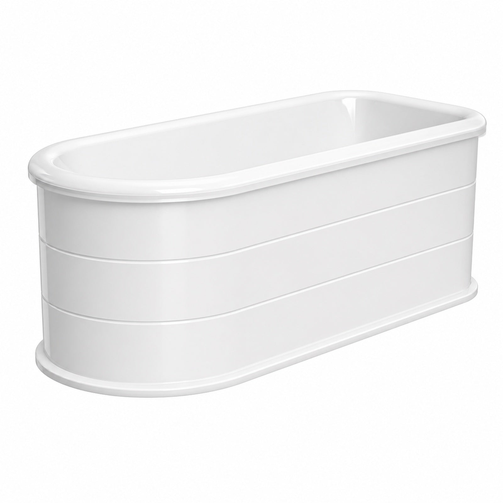 67-Inch White Cast Iron Roll Top Skirted Tub | DXV | Alternative Image 03