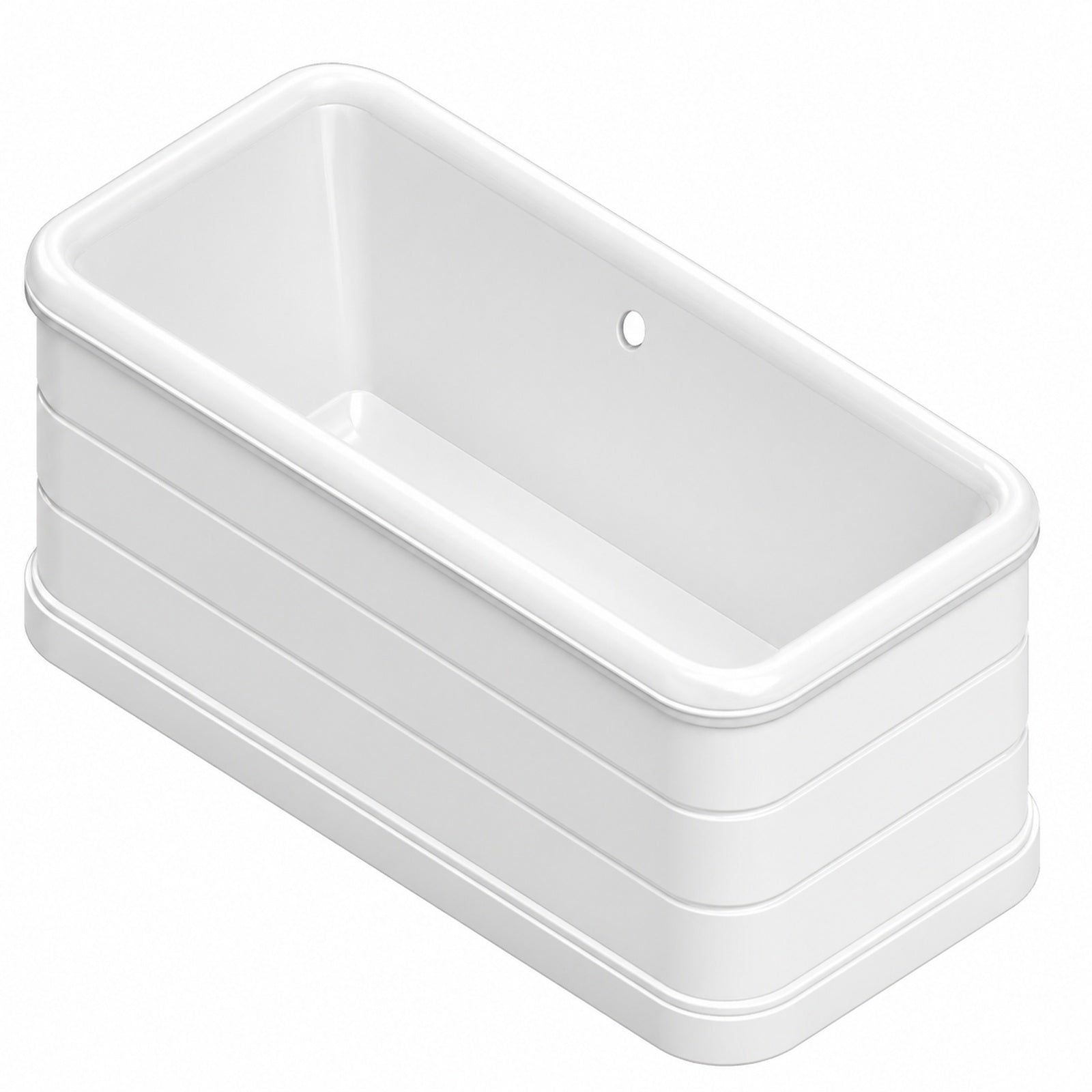 67-Inch White Cast Iron Double Ended Skirted Tub | DXV | Alternative Image 03