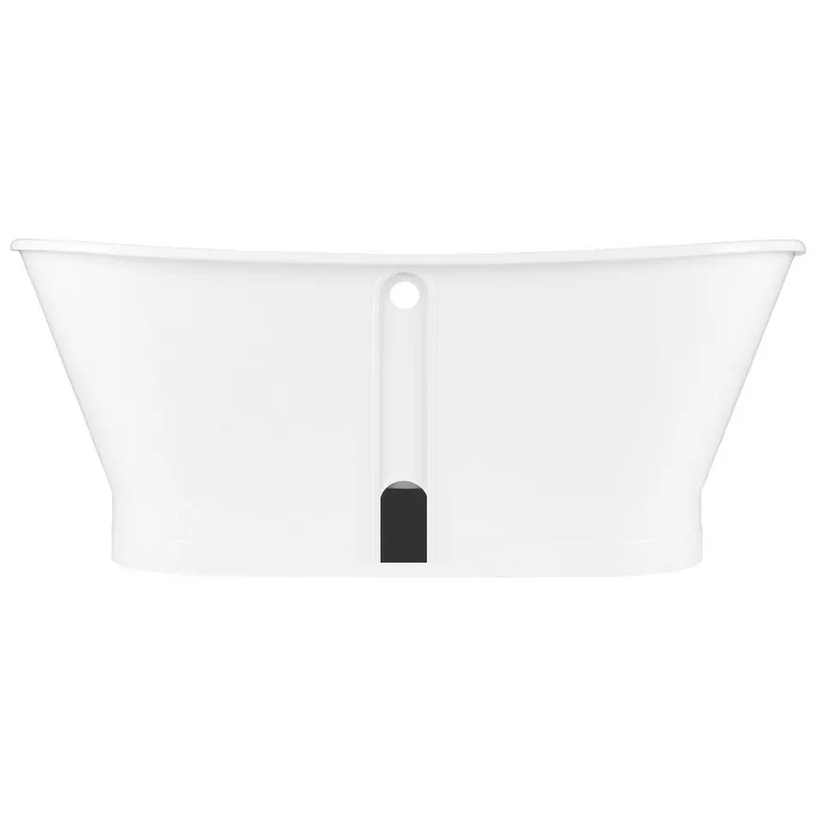 UNA 67 Inch Cast Iron Double Ended Skirted Bathtub – No Faucet Drillings – White | Alternative Image 06