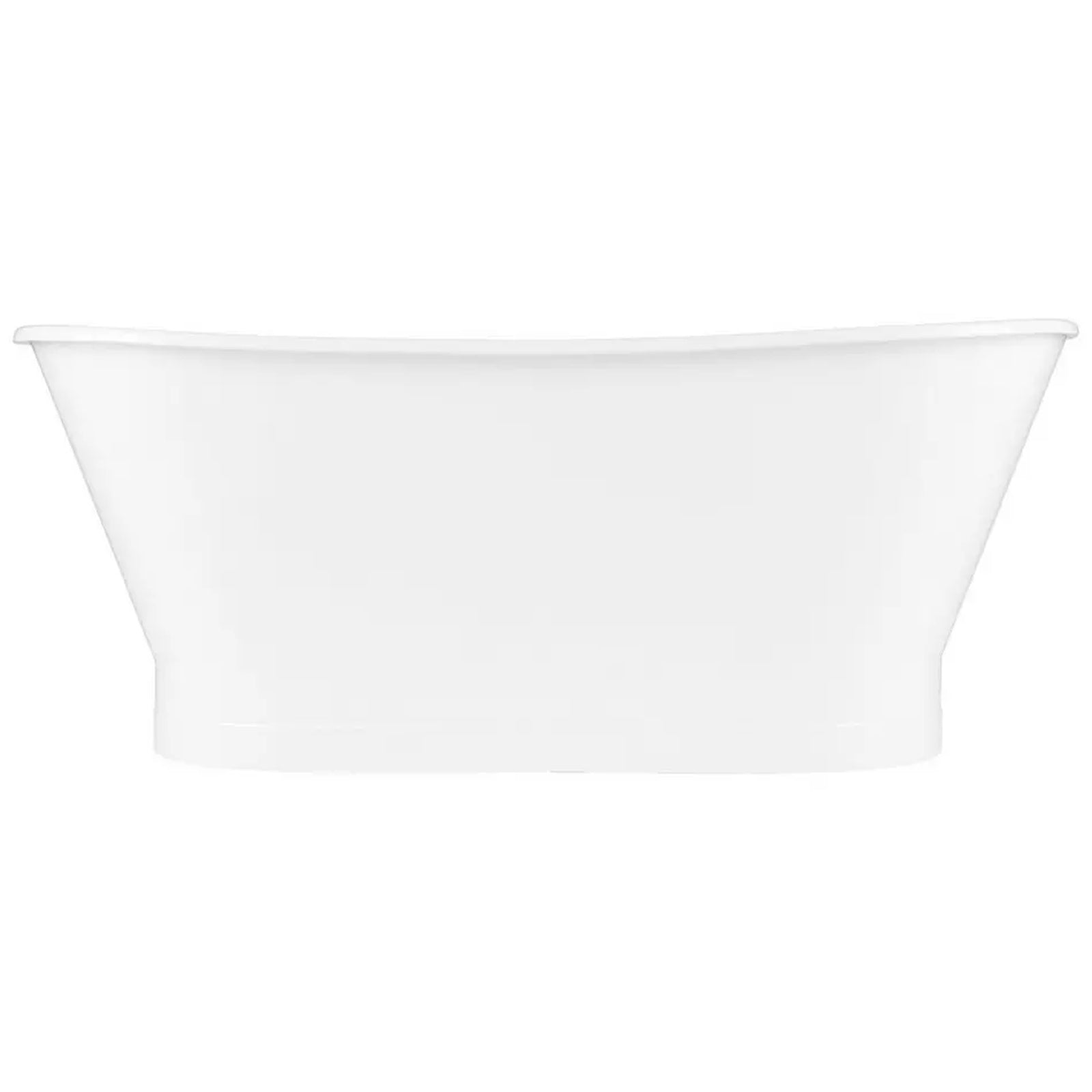 UNA 67 Inch Cast Iron Double Ended Skirted Bathtub – No Faucet Drillings – White | Alternative Image 04