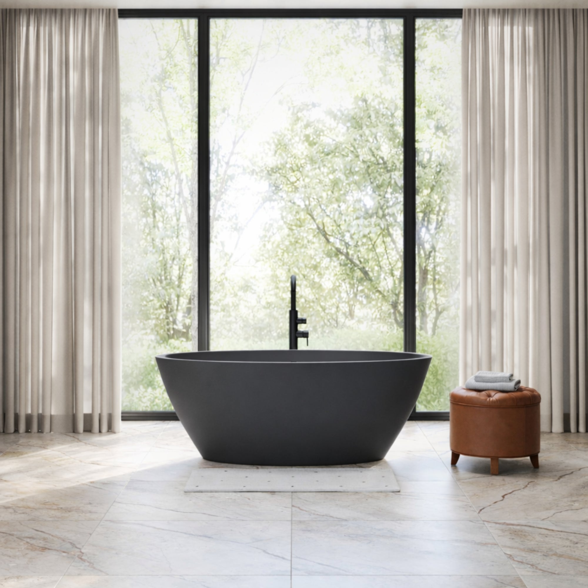 EZE 67 Inch Resin Double Ended Matte Tub | Alternative Image 01 | length:67 | finish:Ciara