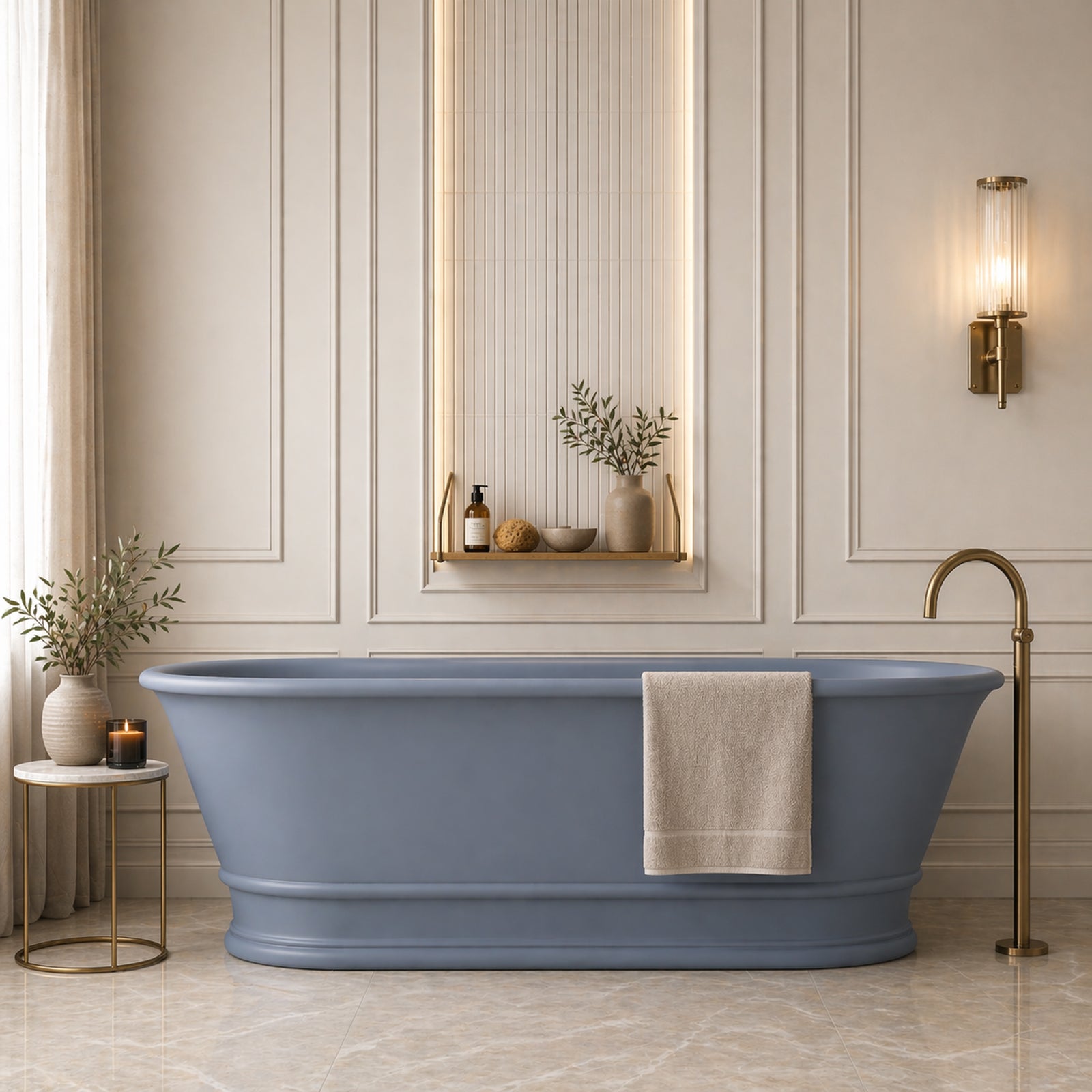 Antibes 68 Inch Resin Double Ended Tub | Alternative Image 01 | finish:Azure
