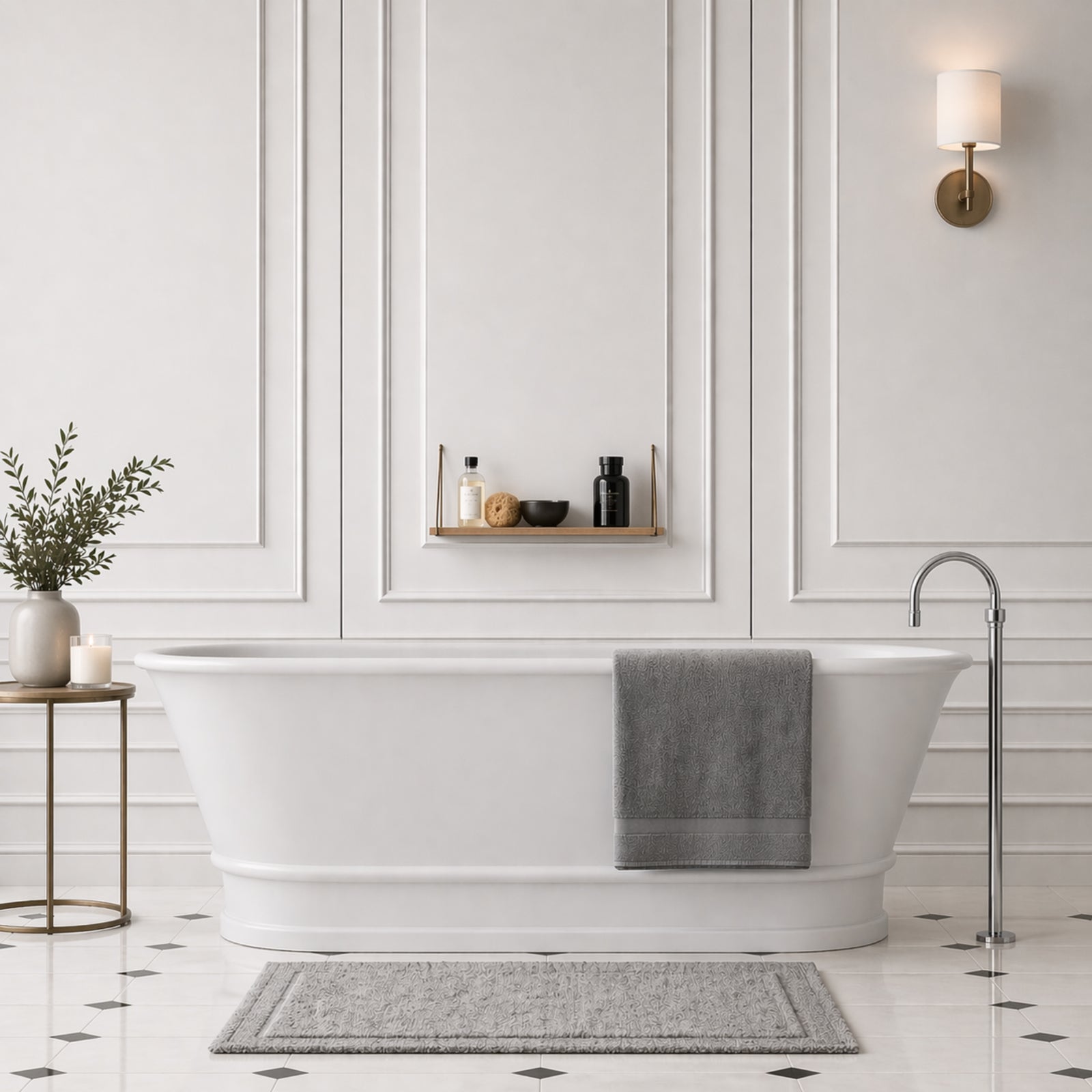 Antibes 68 Inch Resin Double Ended Tub | Alternative Image 01 | finish:Perla