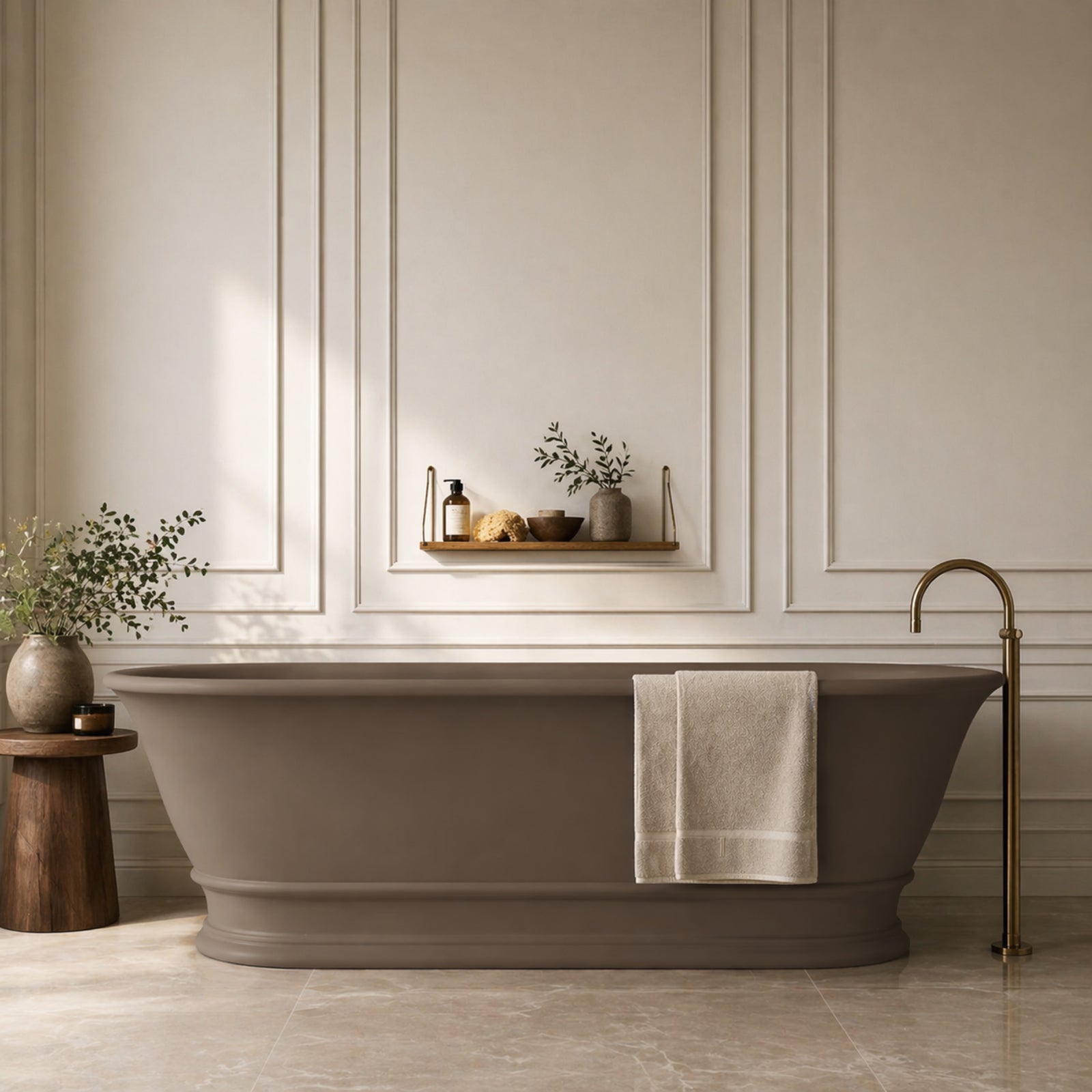 Antibes 68 Inch Resin Double Ended Tub | Alternative Image 01 | finish:Sable