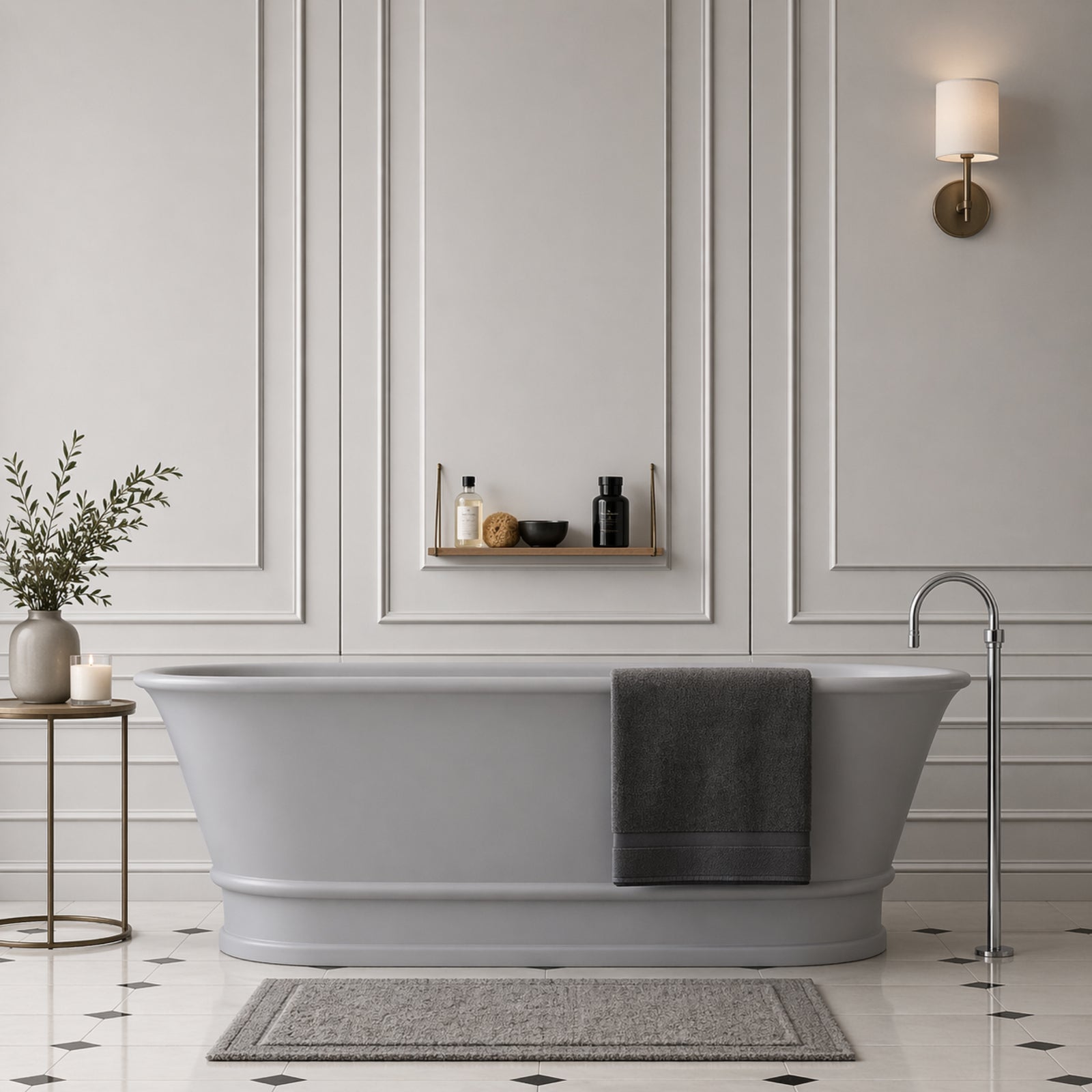 Antibes 68 Inch Resin Double Ended Tub | Alternative Image 01 | finish:Struzzo