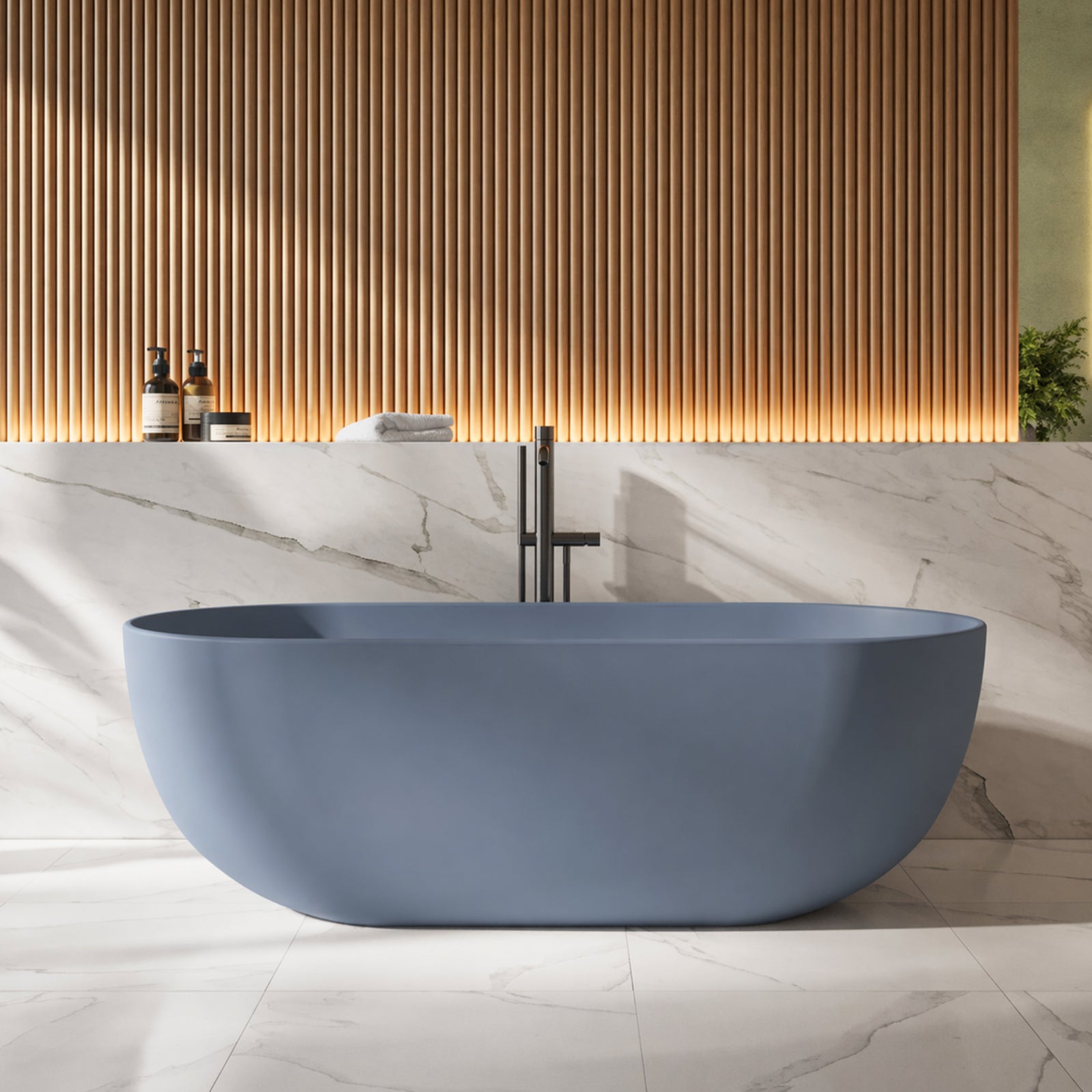 Cannes 65 Inch Resin Double Ended Tub | Alternative Image 01 | finish:Azure