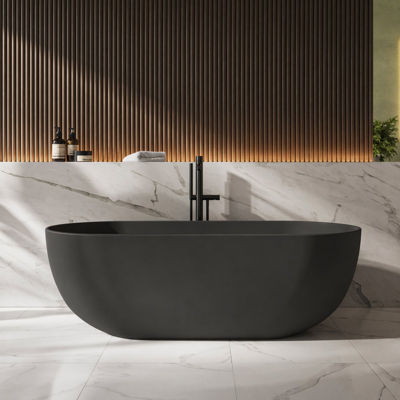 Cannes 65 Inch Resin Double Ended Tub | Alternative Image 01 | finish:Ciara