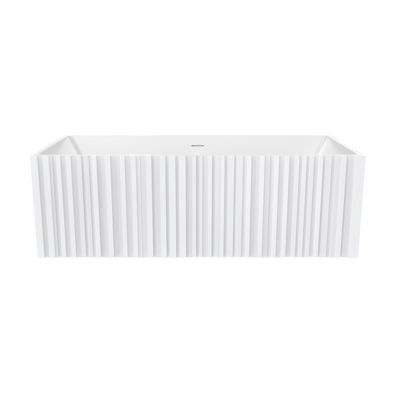 67-Inch Solid Surface Fluted Freestanding Tub | MAIDSTONE|DXV