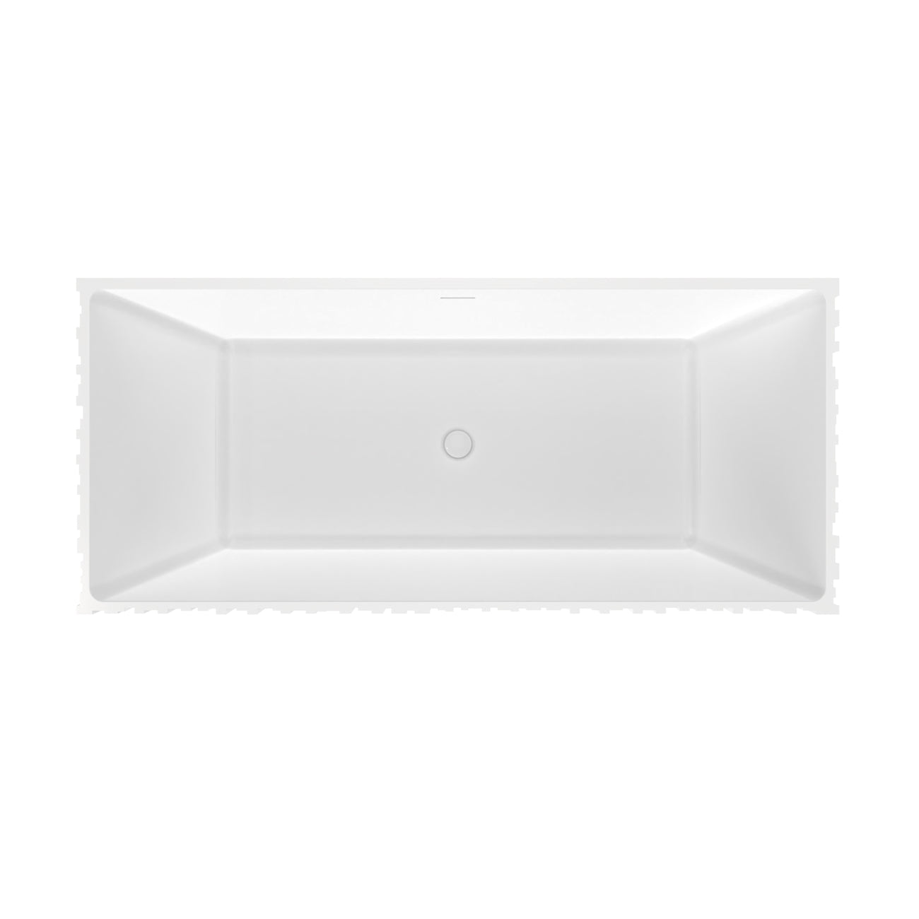 Jaylin Vertical 67 Inch Solid Surface Fluted Freestanding Tub | Alternative Image 05 | drain finish:White