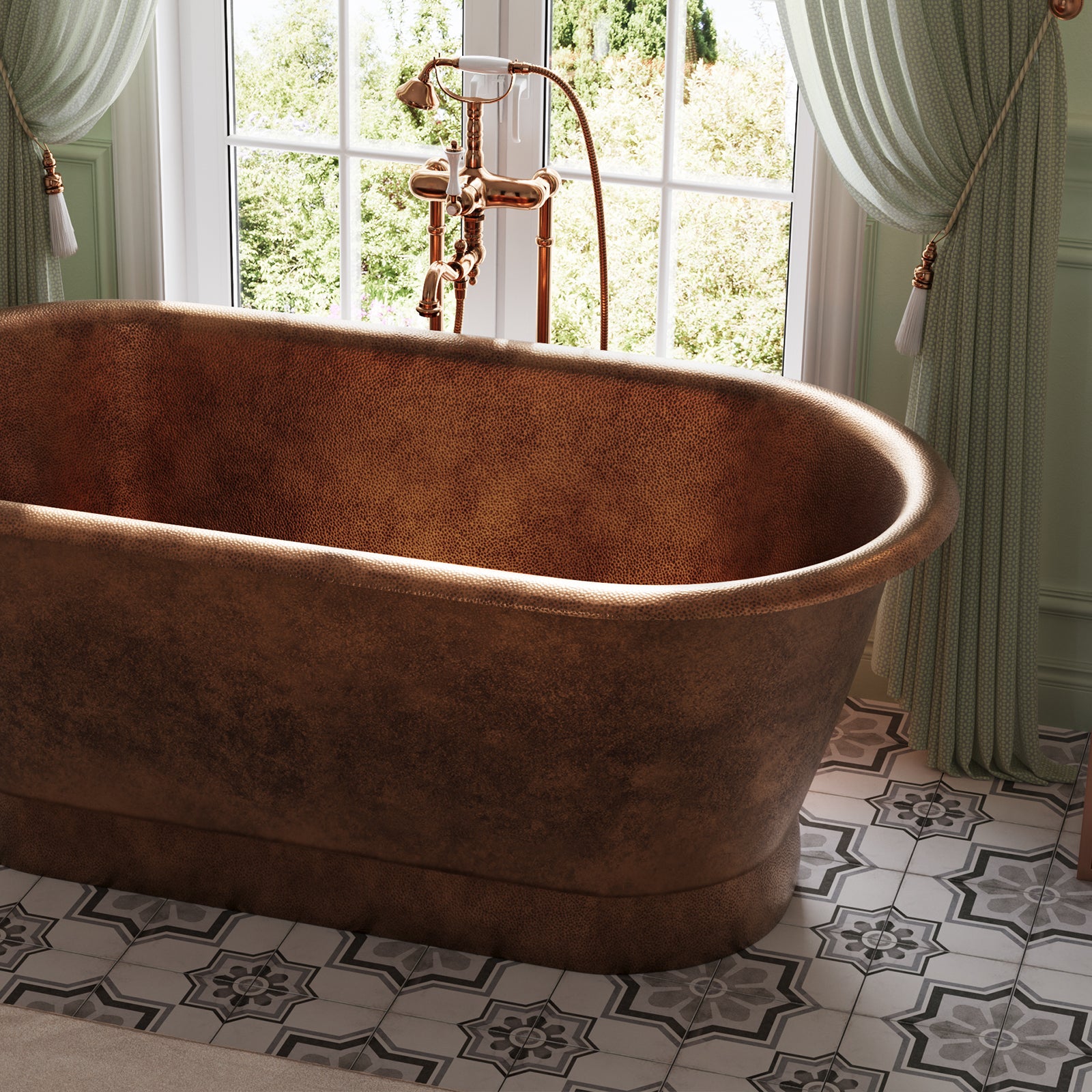 Roderick 72 Inch Copper Double Ended Bathtub | Alternative Image 03 | length:72