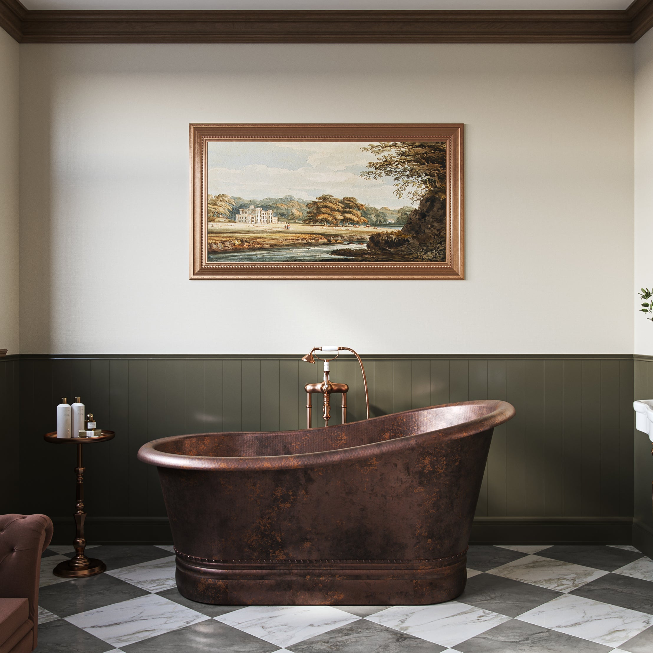 Mellyn 60 Inch Copper Slipper Bathtub | Alternative Image 01 | length:60